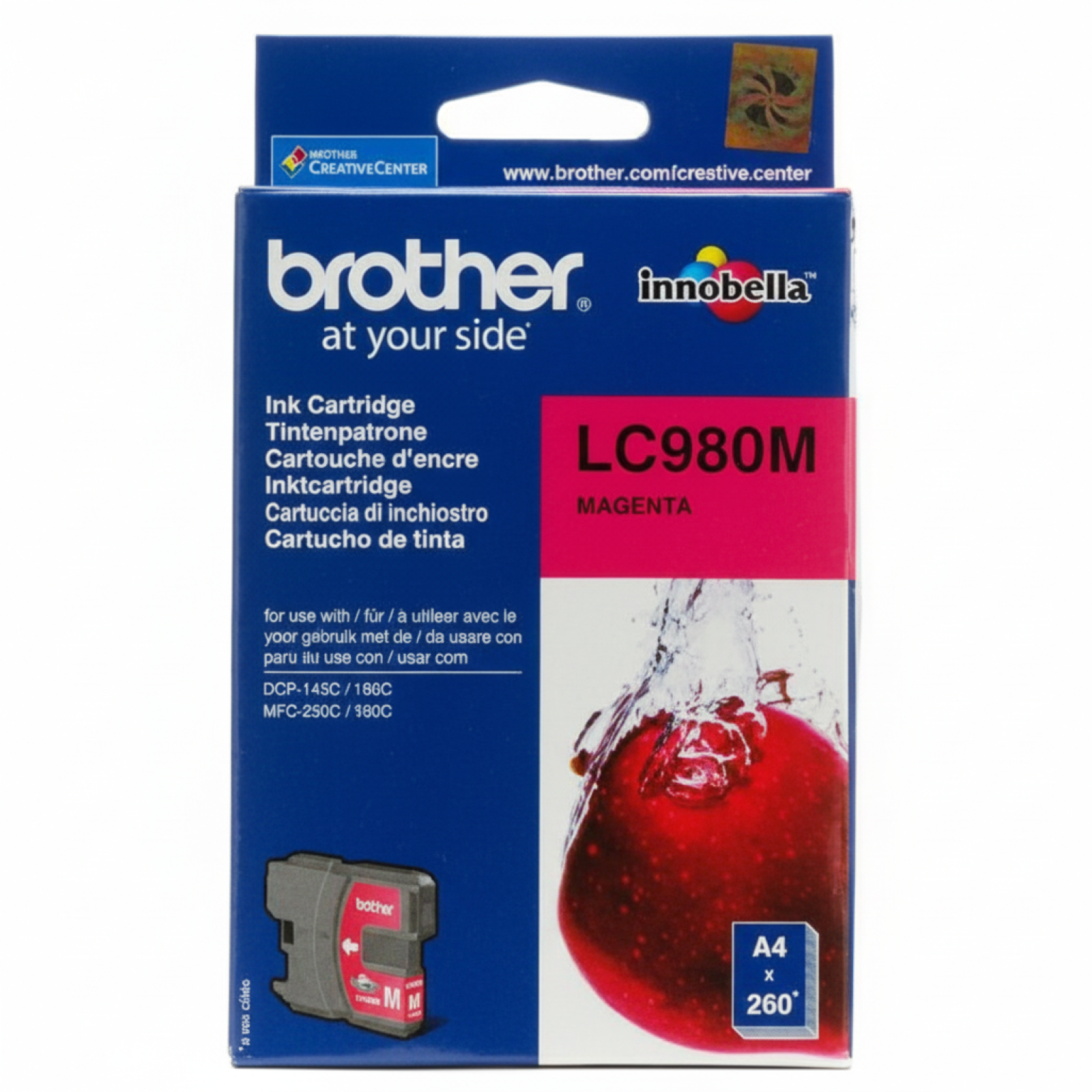 Tusz Oryginalny Brother LC-980 M (LC980M) (Purpurowy)