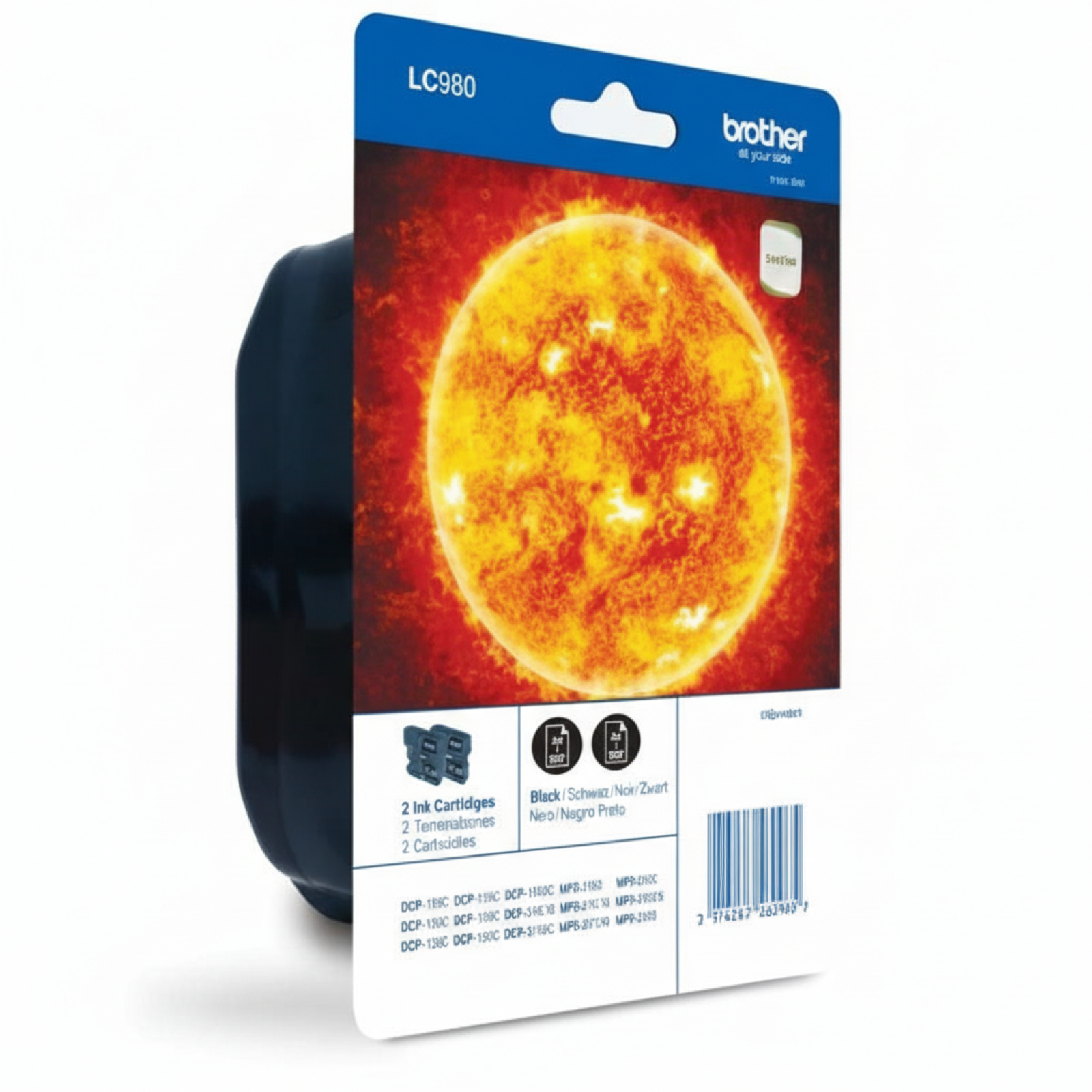 Tusze Oryginalne Brother LC-980 BK (LC980BKBP2) (Czarne) (dwupak)