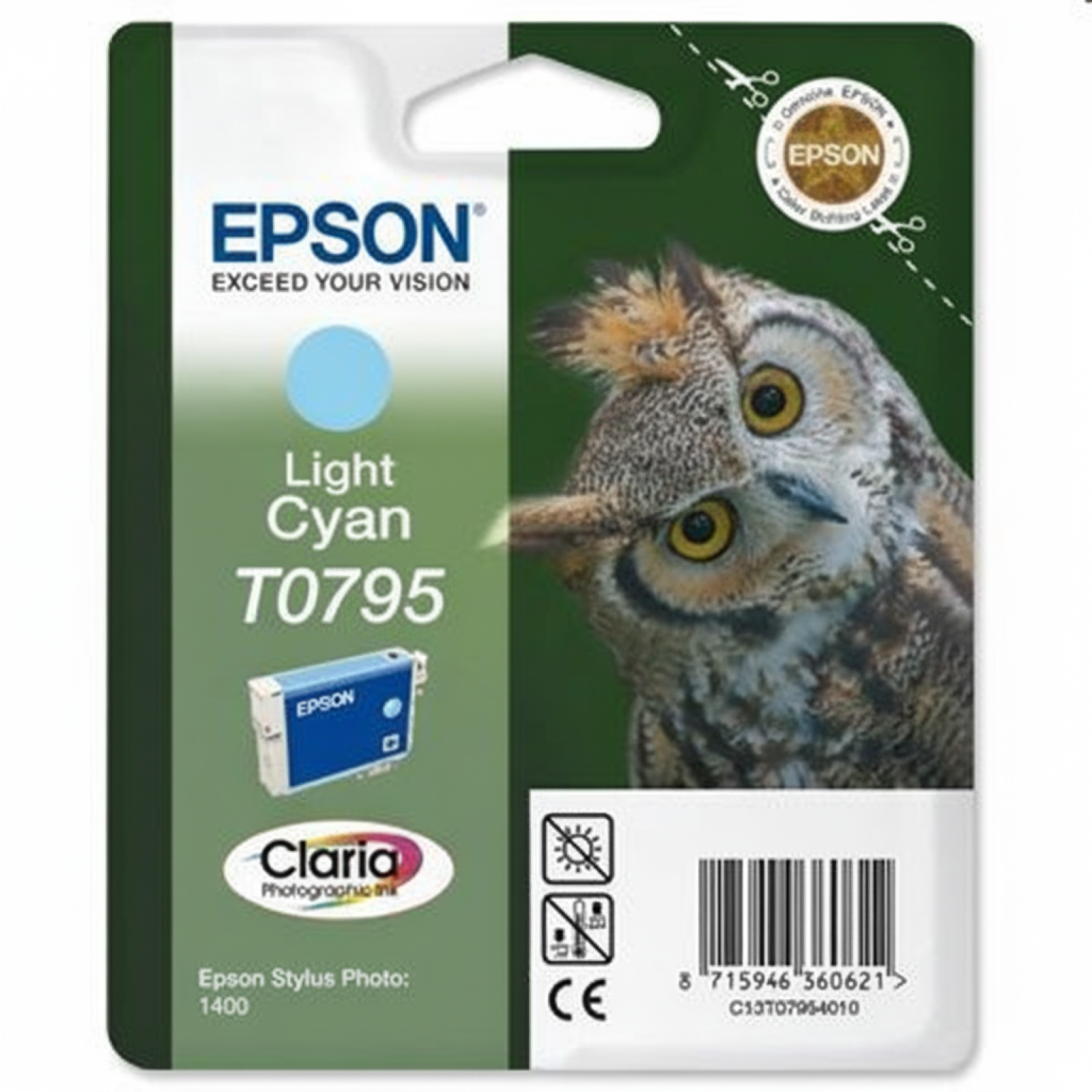 Tusz Oryginalny Epson T0795 (C13T07954010) (Jasny błękitny)