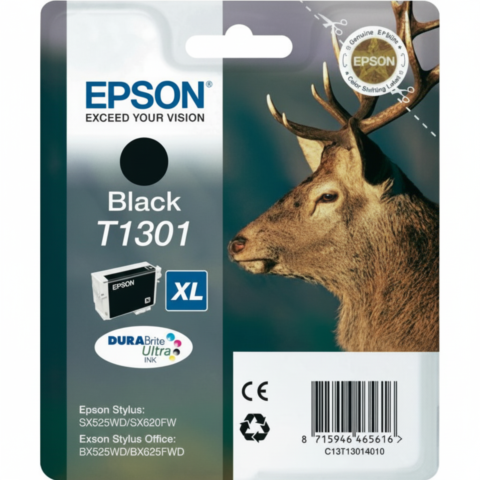 Tusz Oryginalny Epson T1301 (C13T13014010) (Czarny)