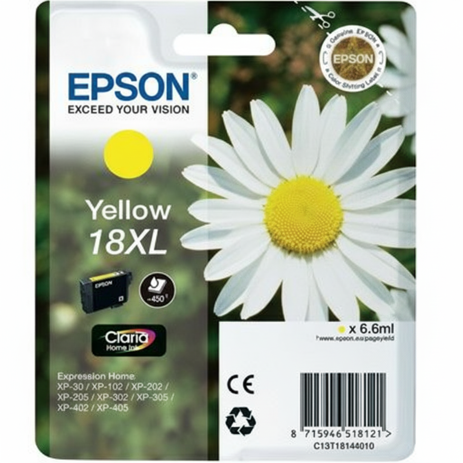 Tusz Oryginalny Epson T1814 (C13T18144010) (Żółty)