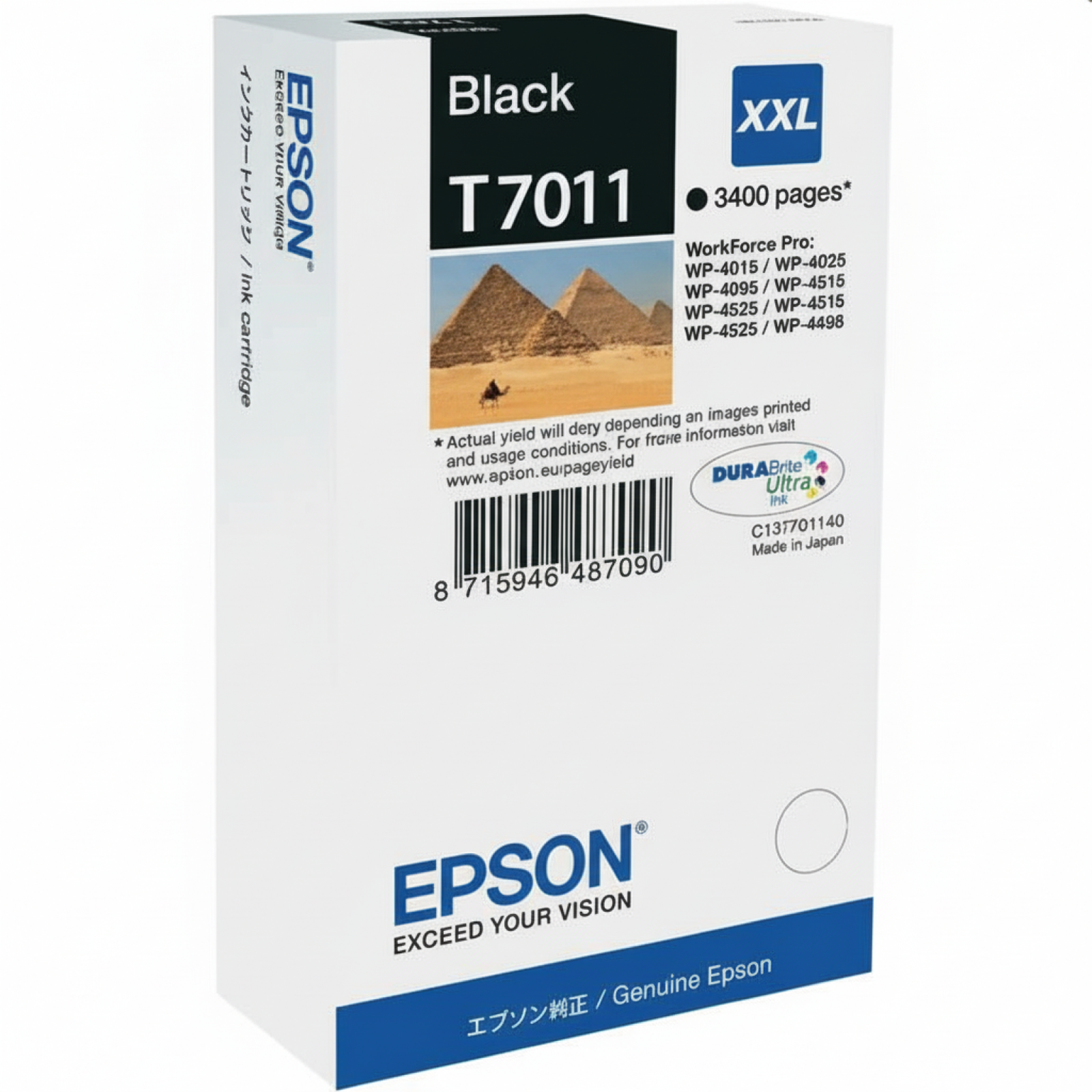 Tusz Oryginalny Epson T7011 (C13T70114010) (Czarny)