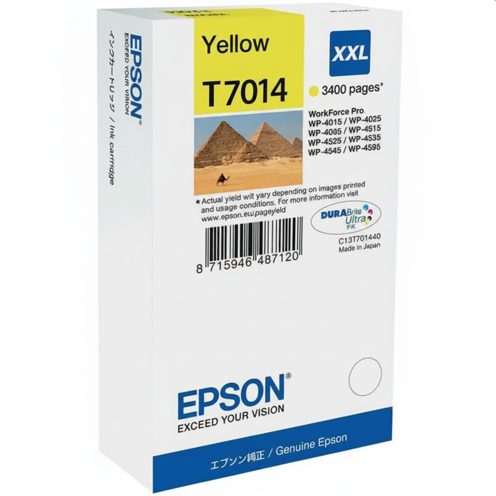 Tusz Oryginalny Epson T7014 (C13T70144010) (Żółty)