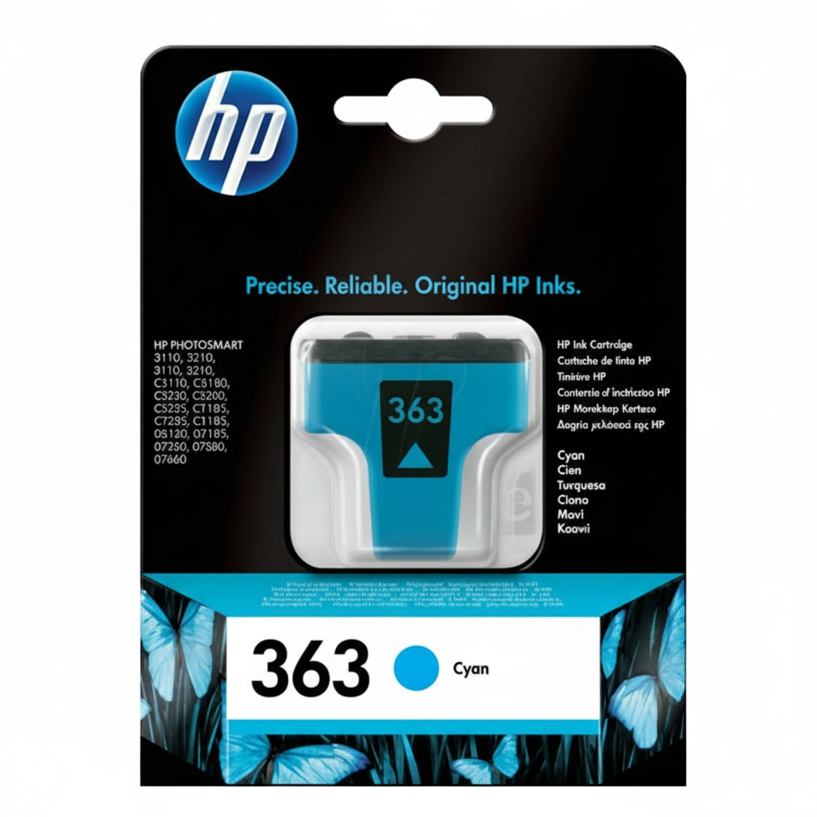 Tusz Oryginalny HP 363 (C8771E) (Błękitny)