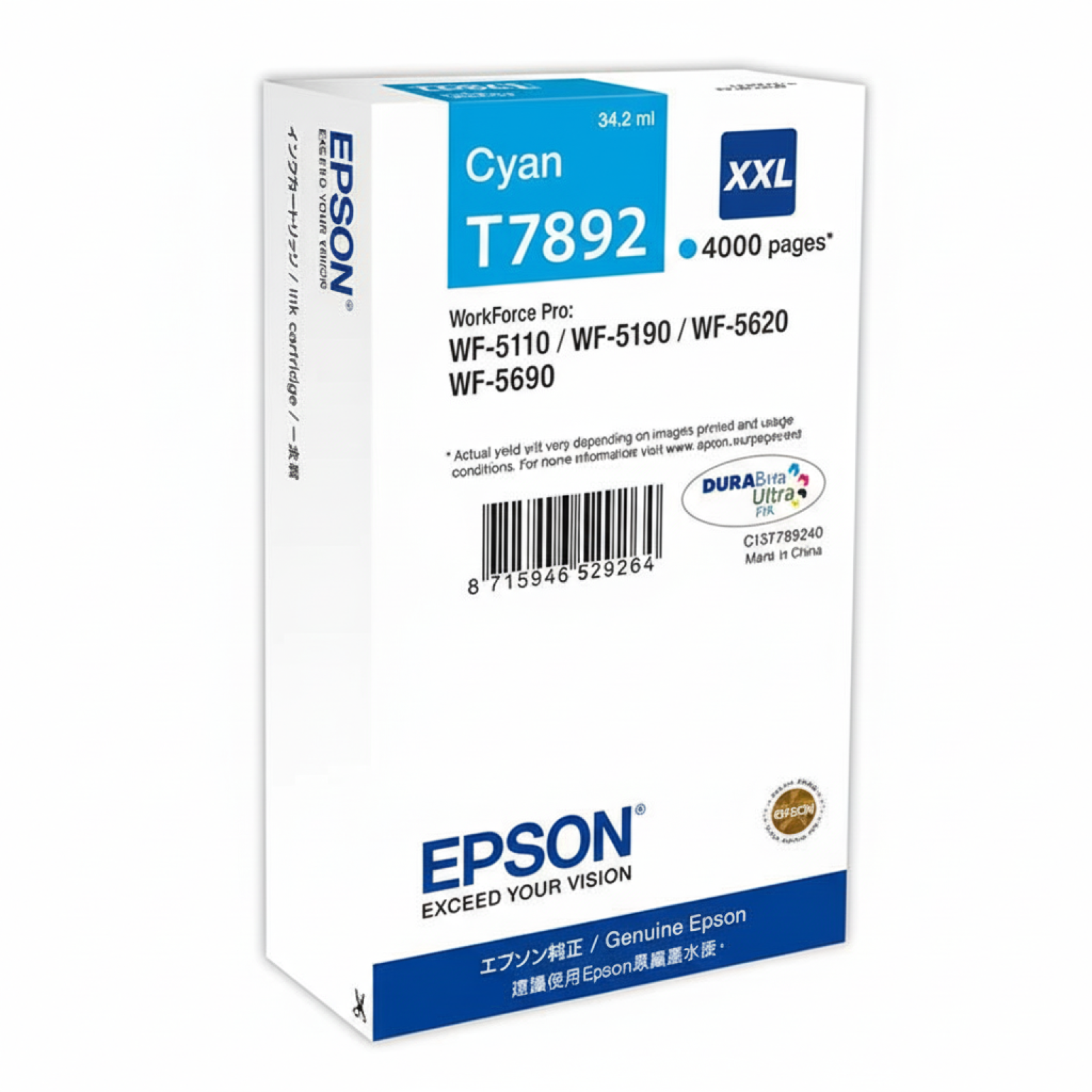 Tusz Oryginalny Epson T7892 (C13T789240) (Błękitny)