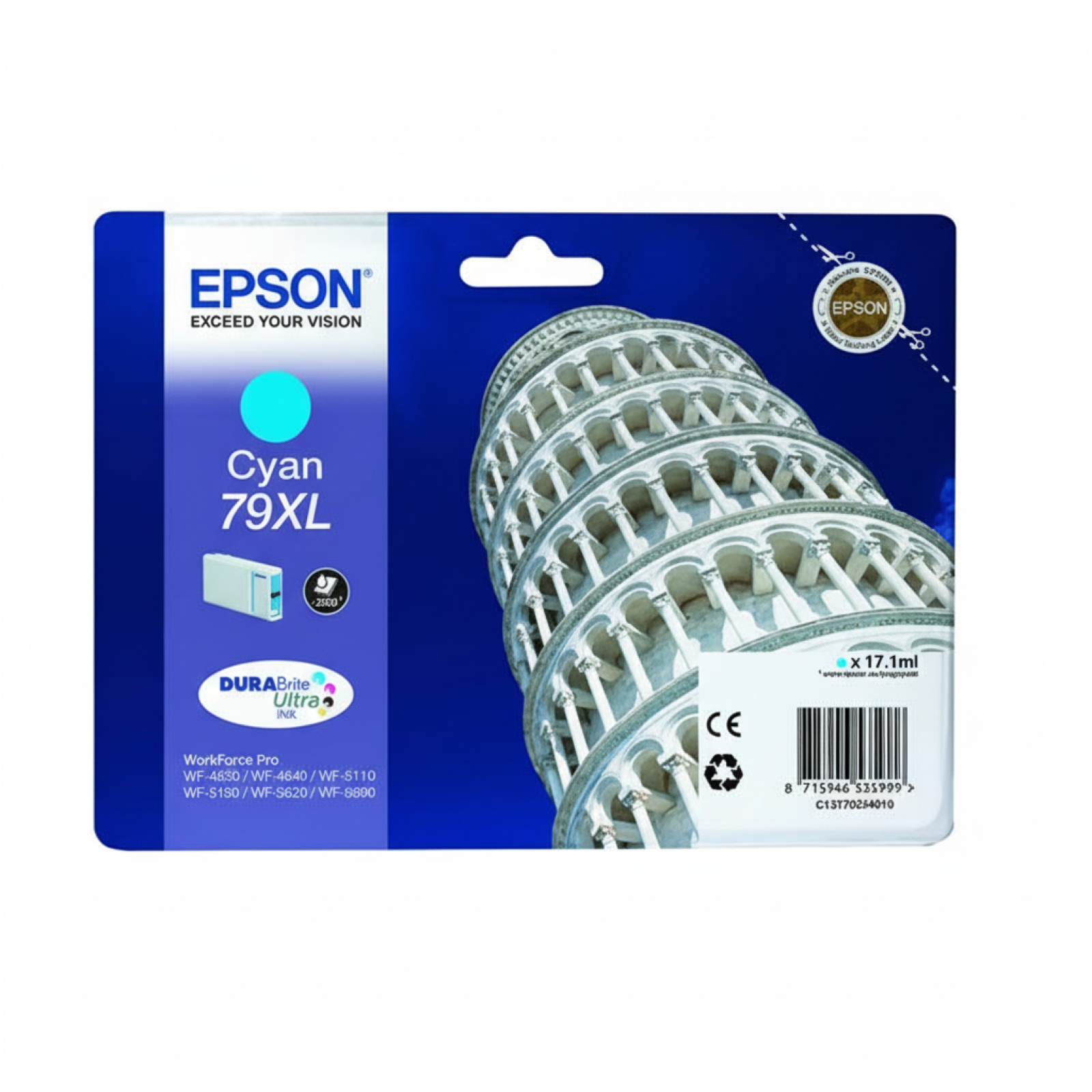 Tusz Oryginalny Epson T7902 (C13T79024010) (Błękitny)