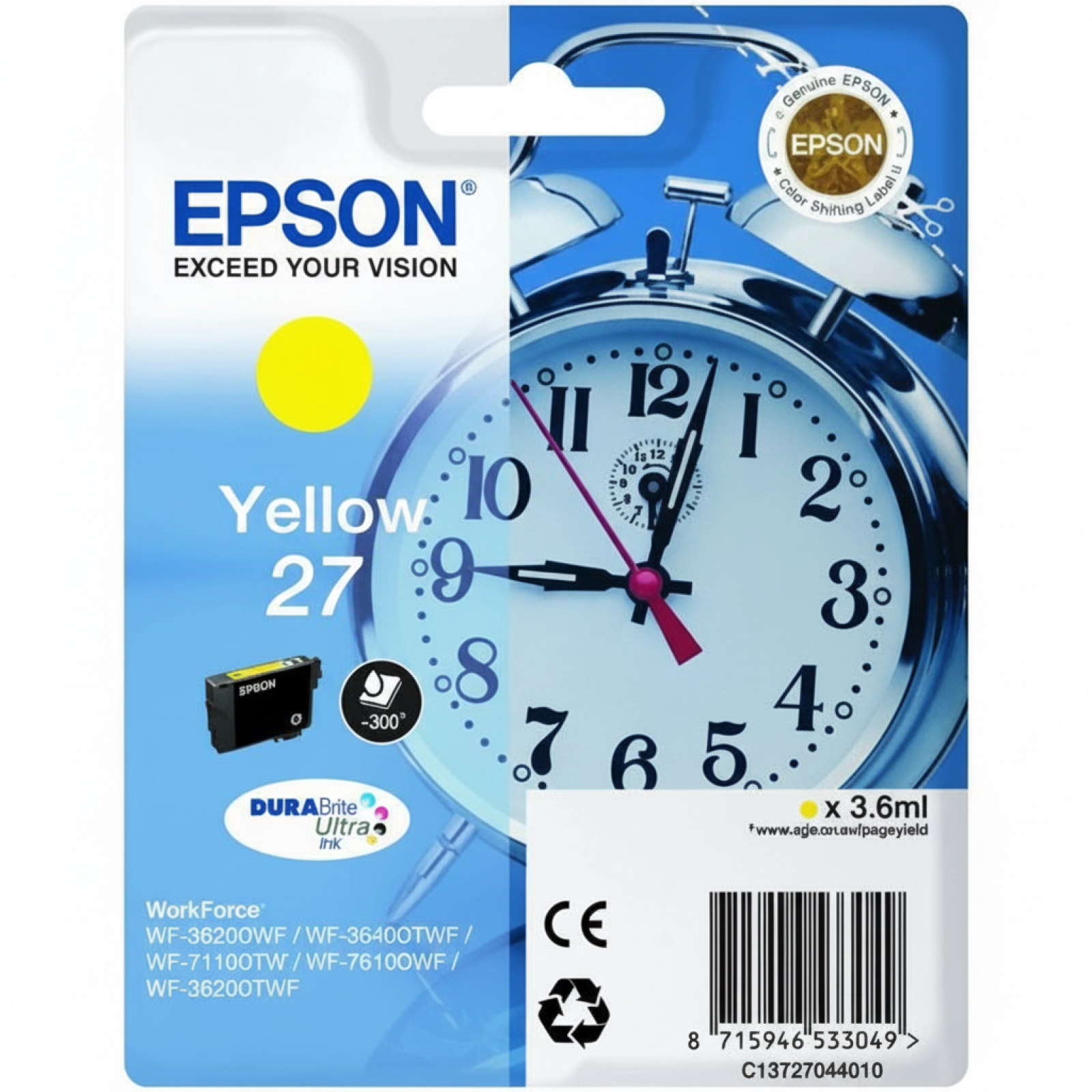 Tusz Oryginalny Epson T2704 (C13T270440) (Żółty)