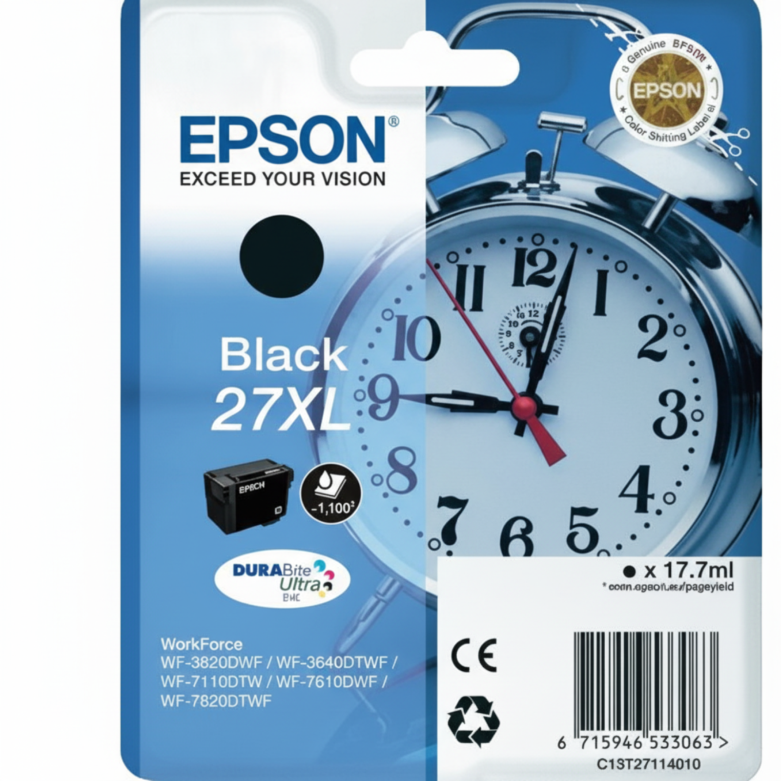 Tusz Oryginalny Epson 27 XL (C13T271140) (Czarny)