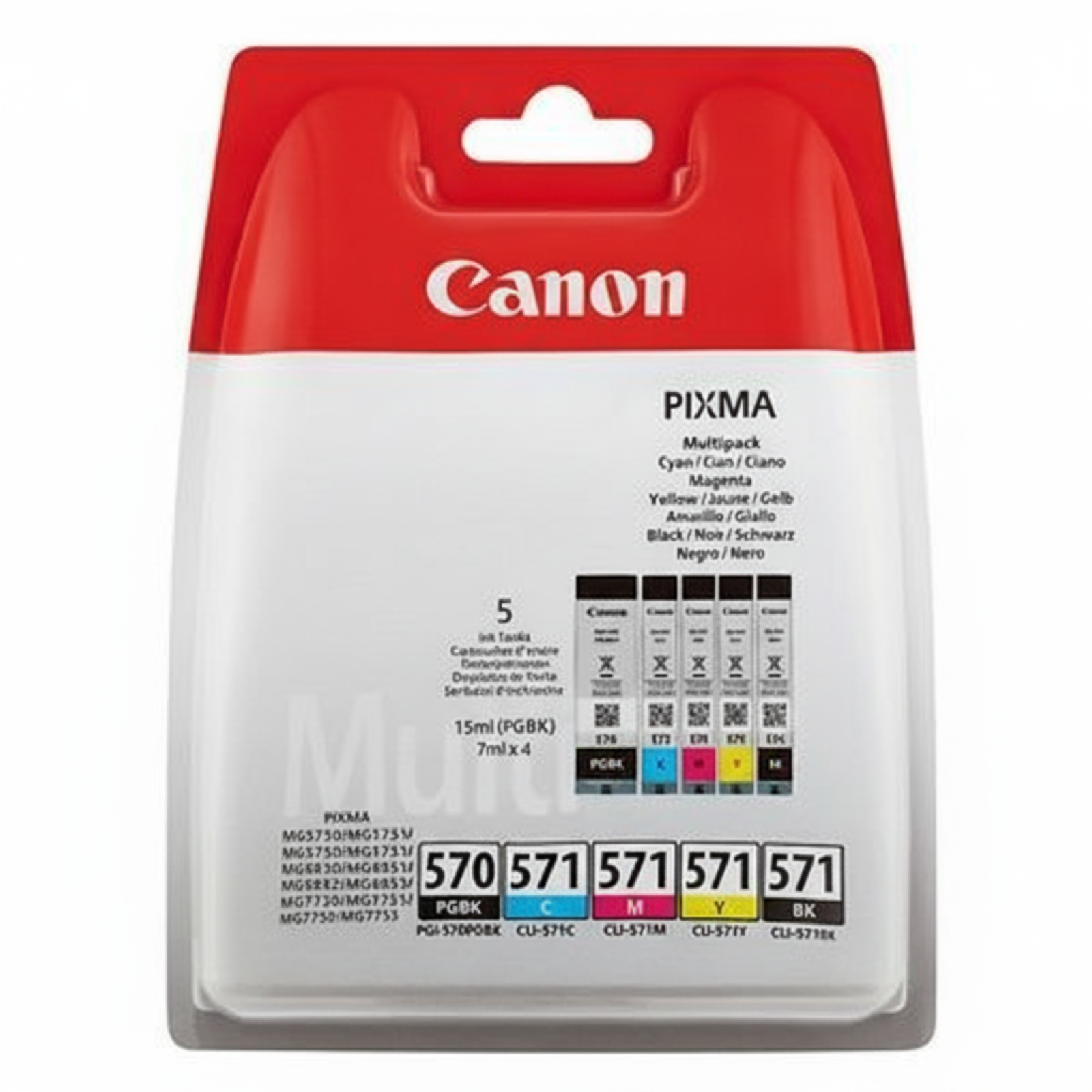 Tusze Oryginalne Canon PGI-570 CLI-571 CMYK (0372C004, 0372C006) (komplet)