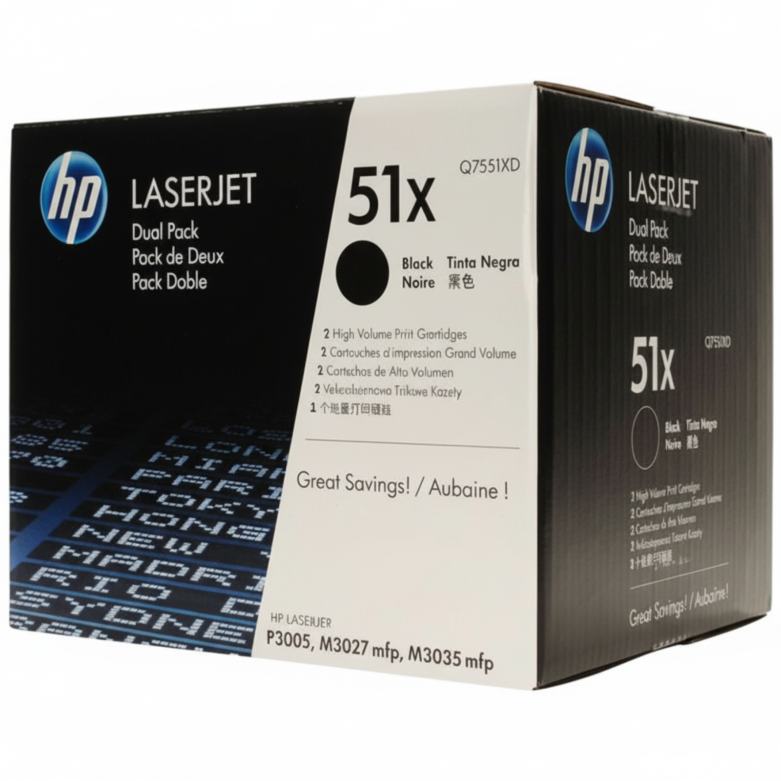 Tonery Oryginalne HP 51X (Q7551XD) (Czarne) (dwupak)