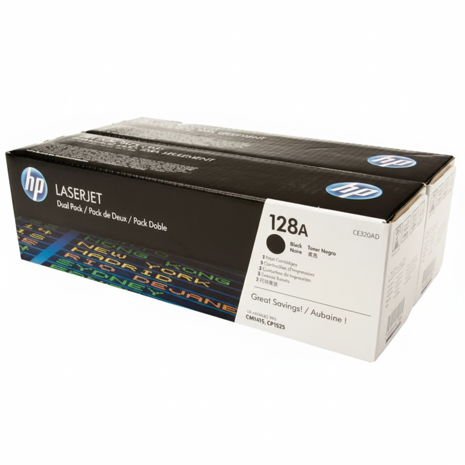 Tonery Oryginalne HP 128A (CE320AD) (Czarne) (dwupak)