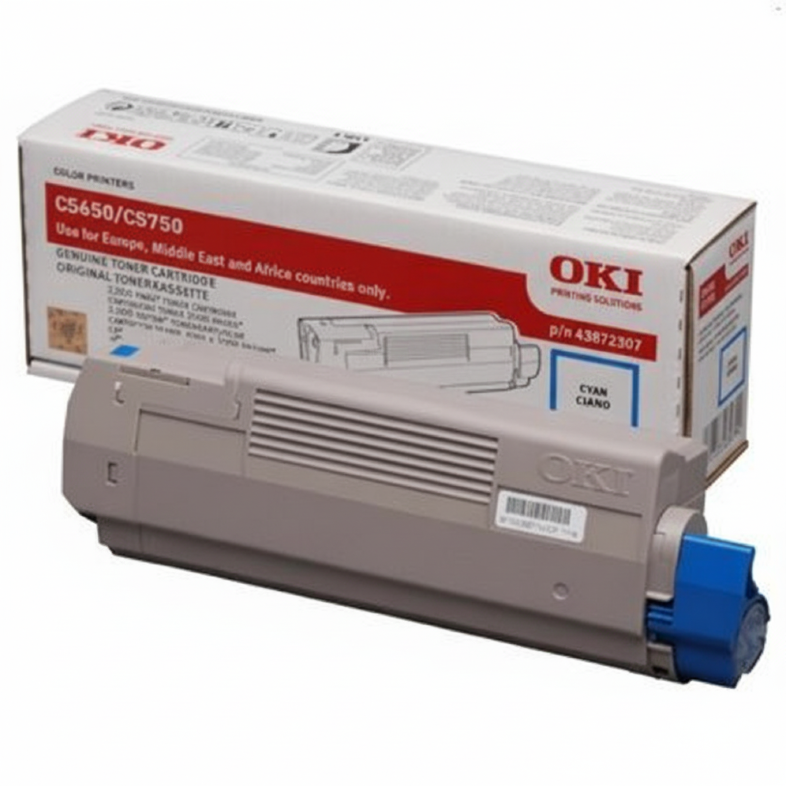Toner Oryginalny Oki C5650 5750 (43872307) (Błękitny)