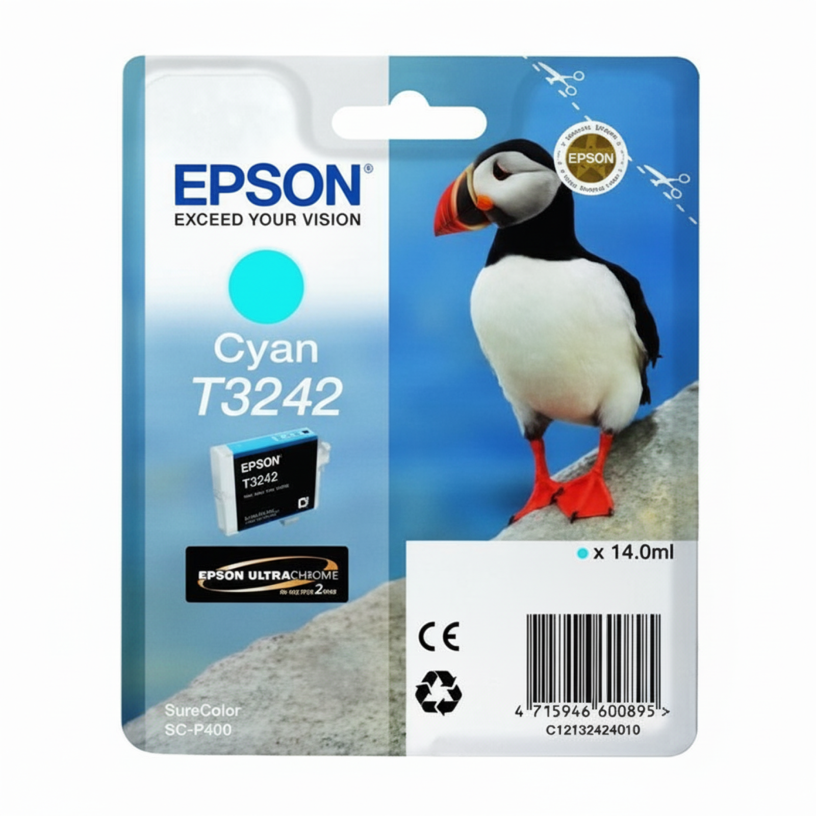 Tusz Oryginalny Epson T3242 (C13T32424010 ) (Błękitny)