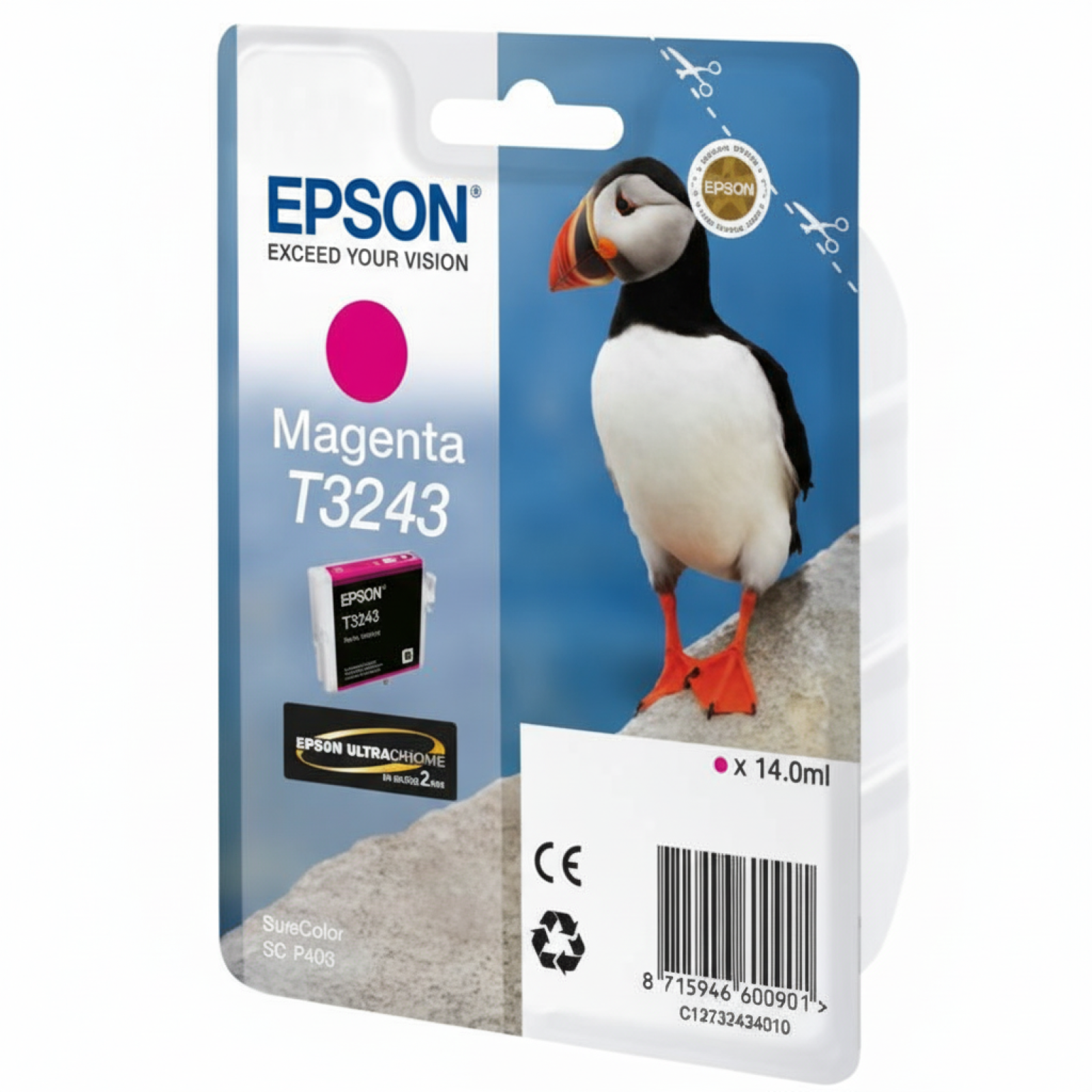 Tusz Oryginalny Epson T3243 (C13T32434010) (Purpurowy)