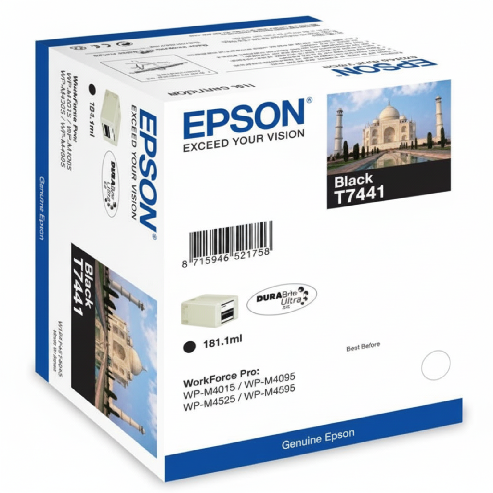 Tusz Oryginalny Epson T7441 (C13T74414010) (Czarny)