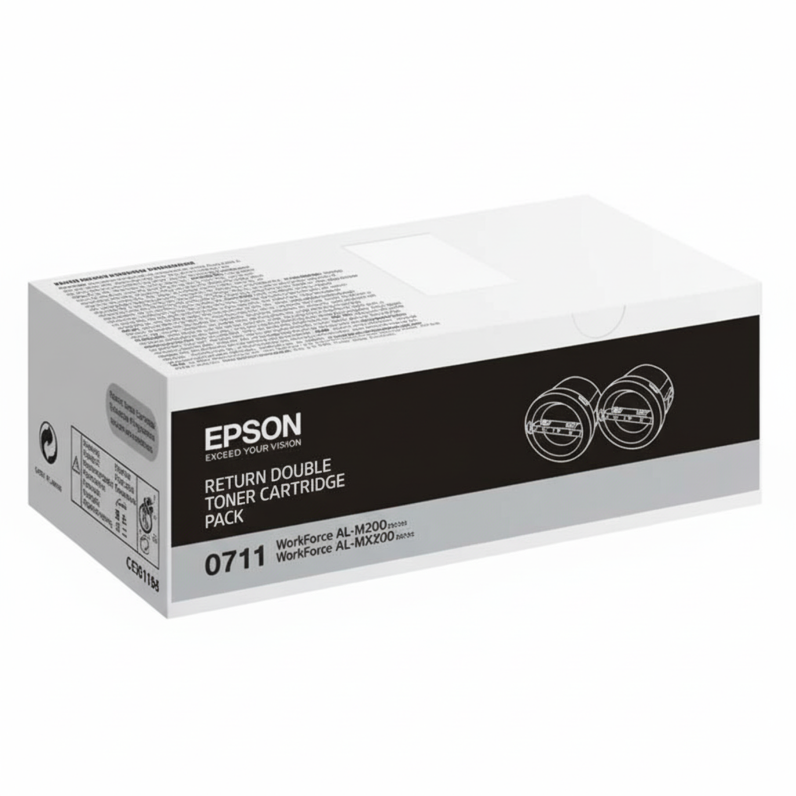 Tonery Oryginalne Epson M200 MX200 (C13S050711) (Czarne) (dwupak)