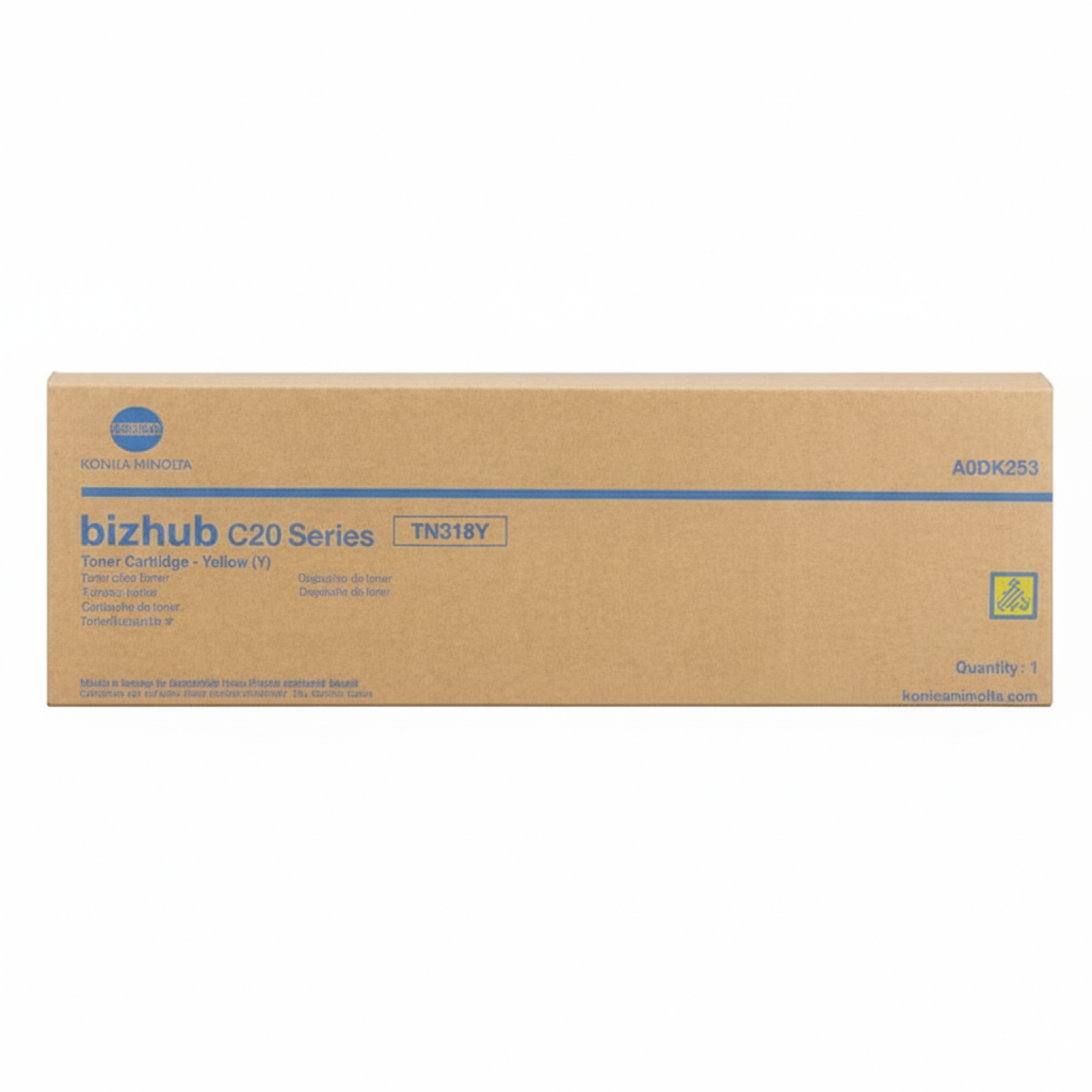 Toner Oryginalny KM TN-318Y (A0DK253) (Żółty)