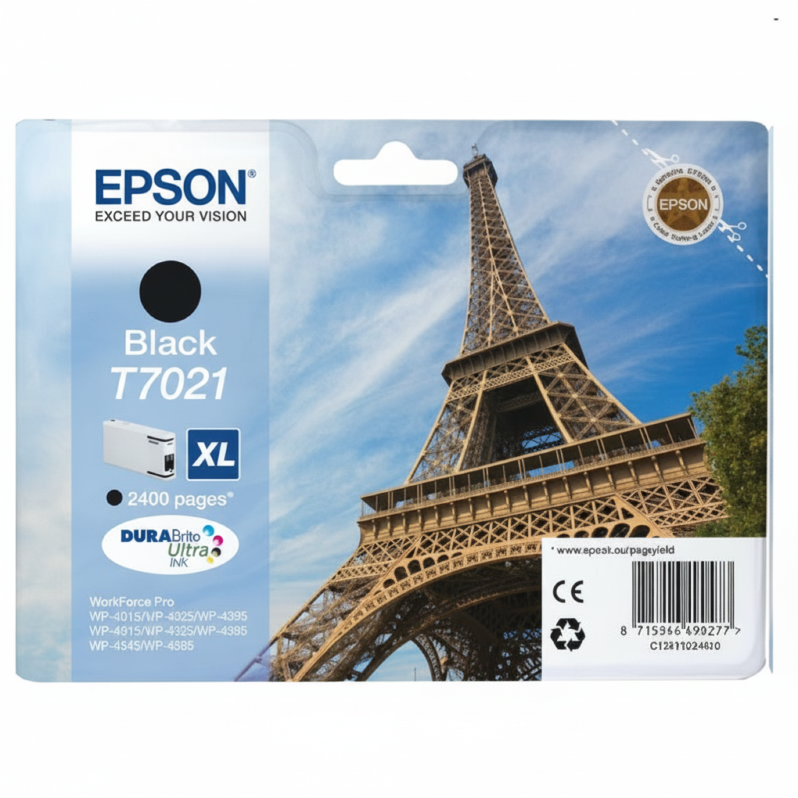Tusz Oryginalny Epson T7021 (C13T70214010) (Czarny)