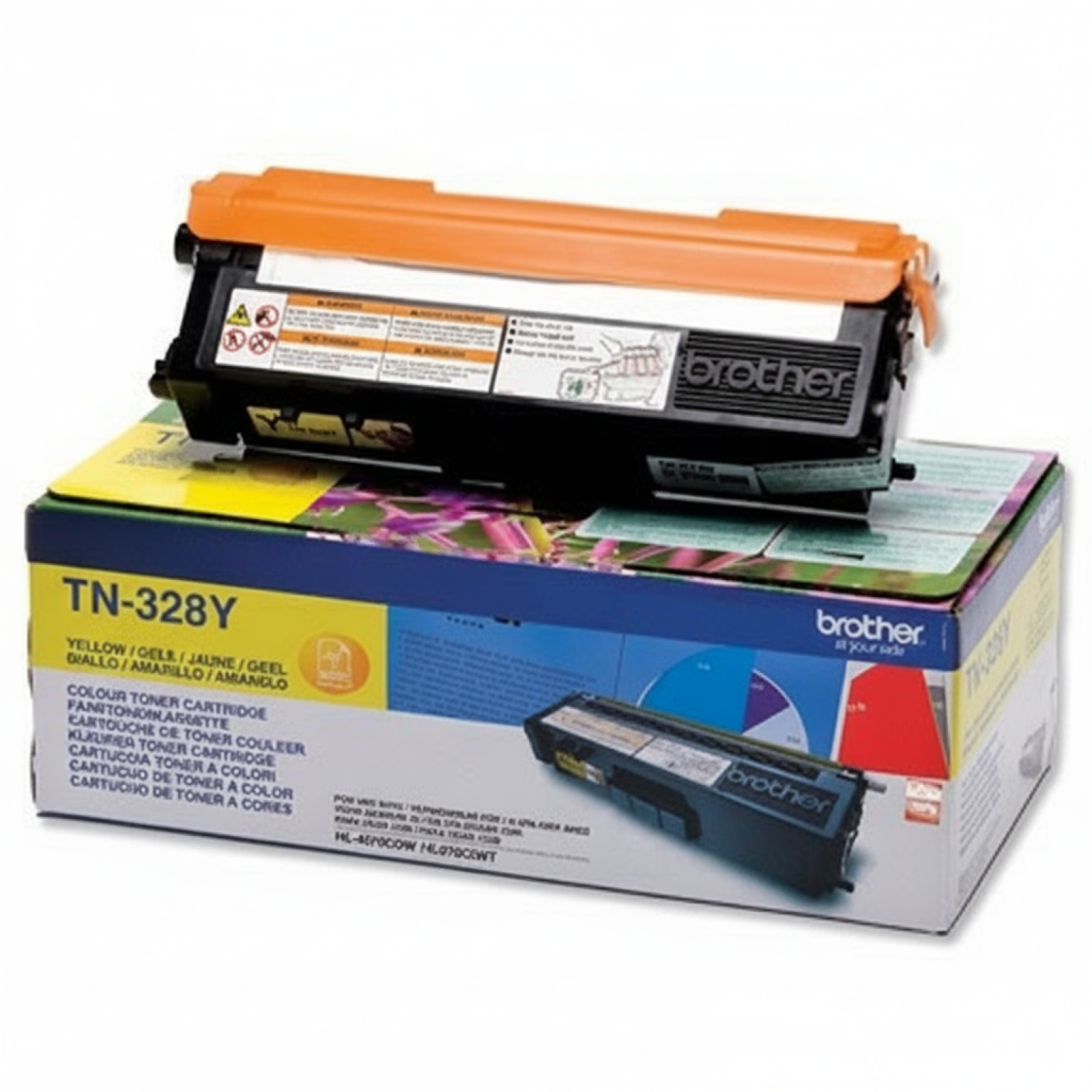 Toner Oryginalny Brother TN-328Y (TN328Y) (Żółty)