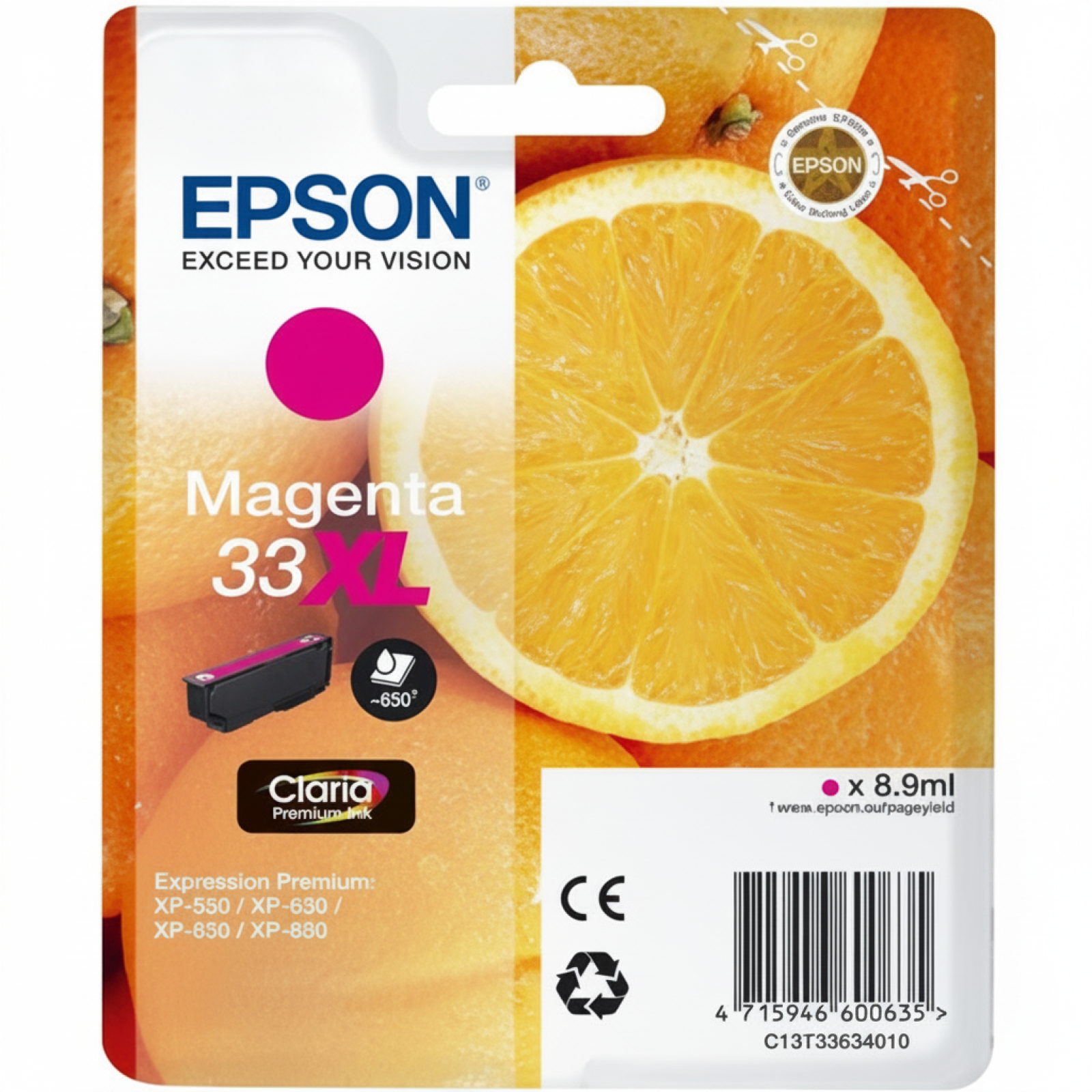 Tusz Oryginalny Epson T3363 (C13T33634010) (Purpurowy)