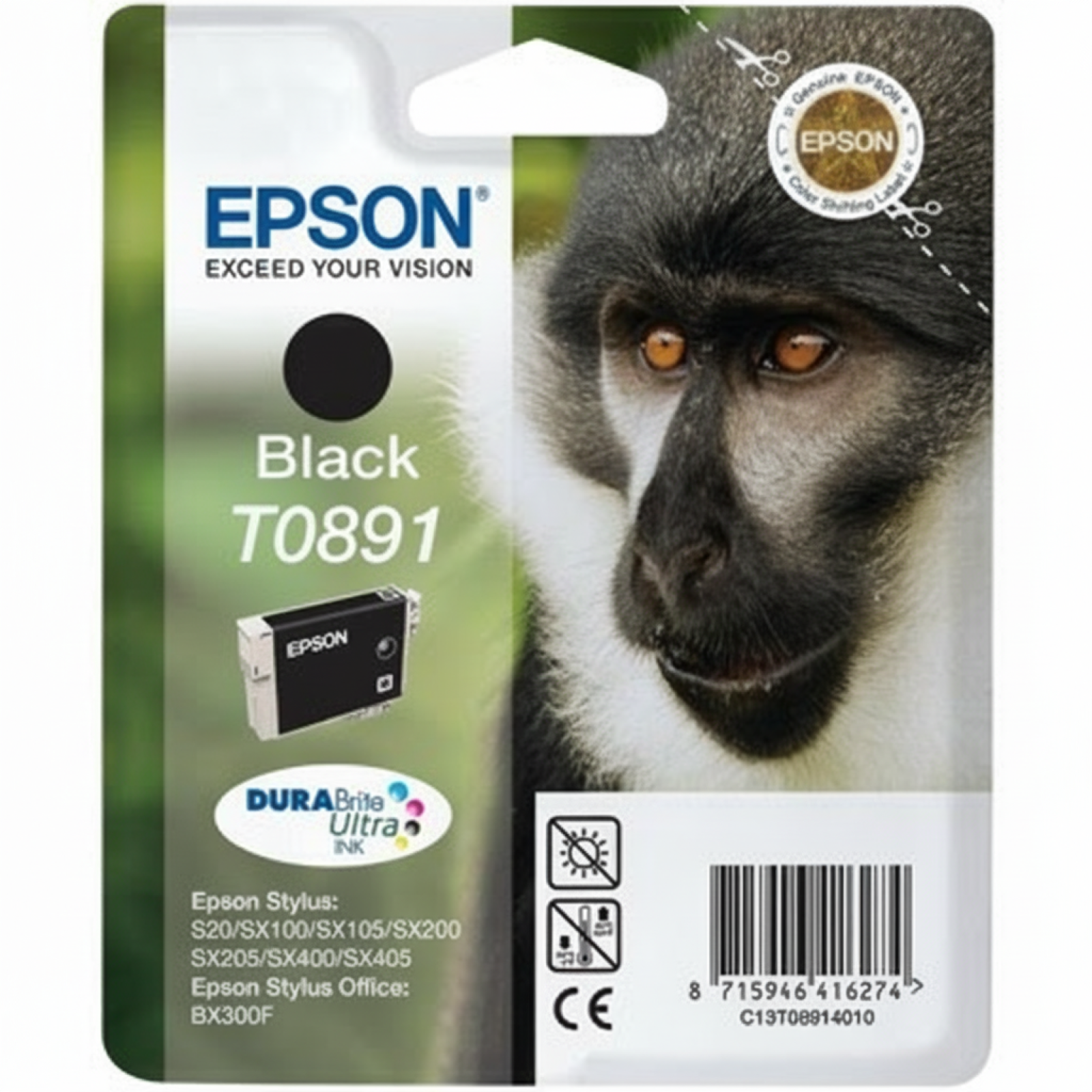 Tusz Oryginalny Epson T0891 (C13T08914011) (Czarny)