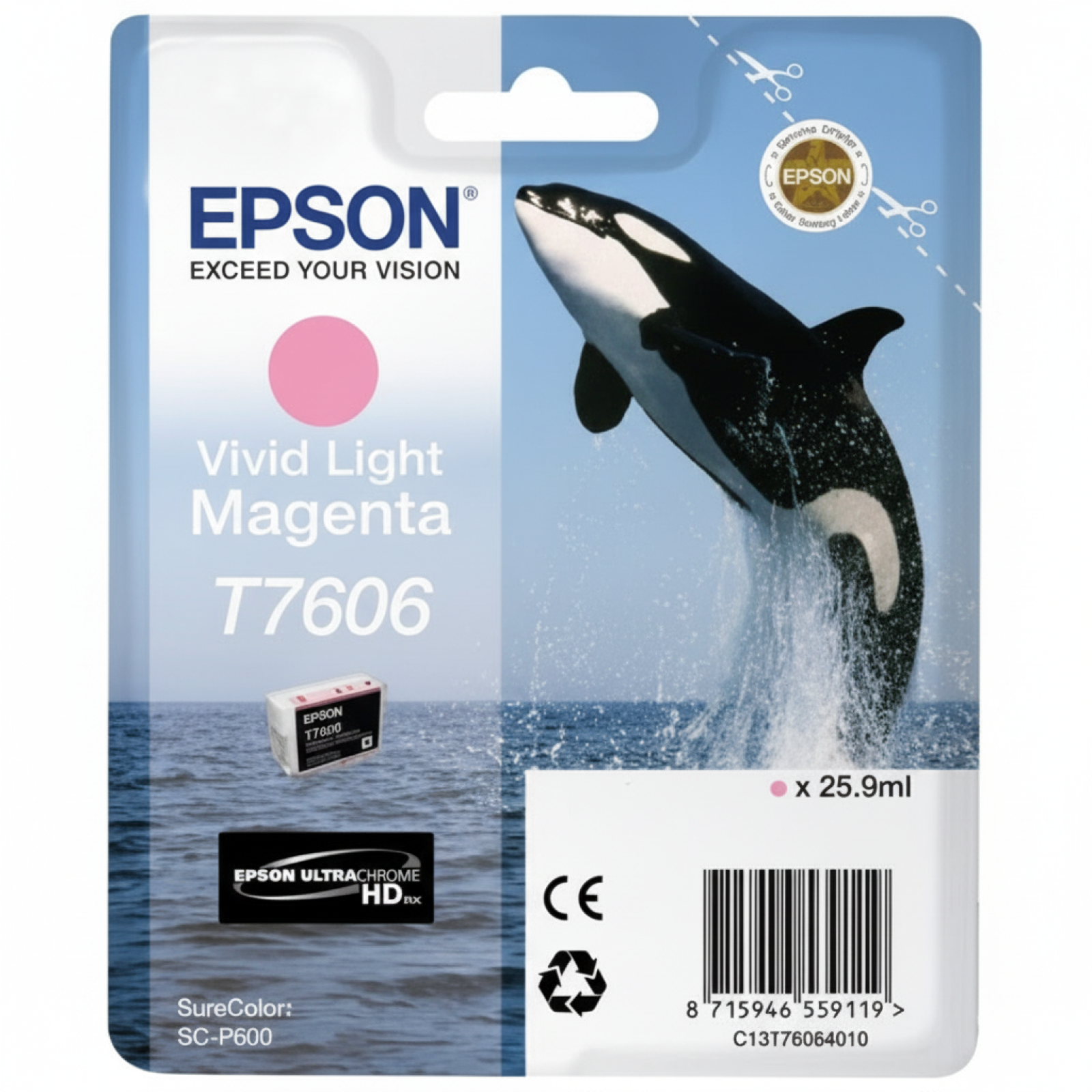 Tusz Oryginalny Epson T7606 (C13T76064010) (Jasny purpurowy)