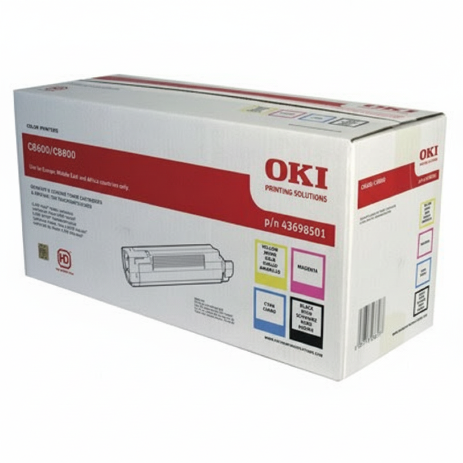 Tonery Oryginalne Oki C8600 8800 (43698501) (komplet)