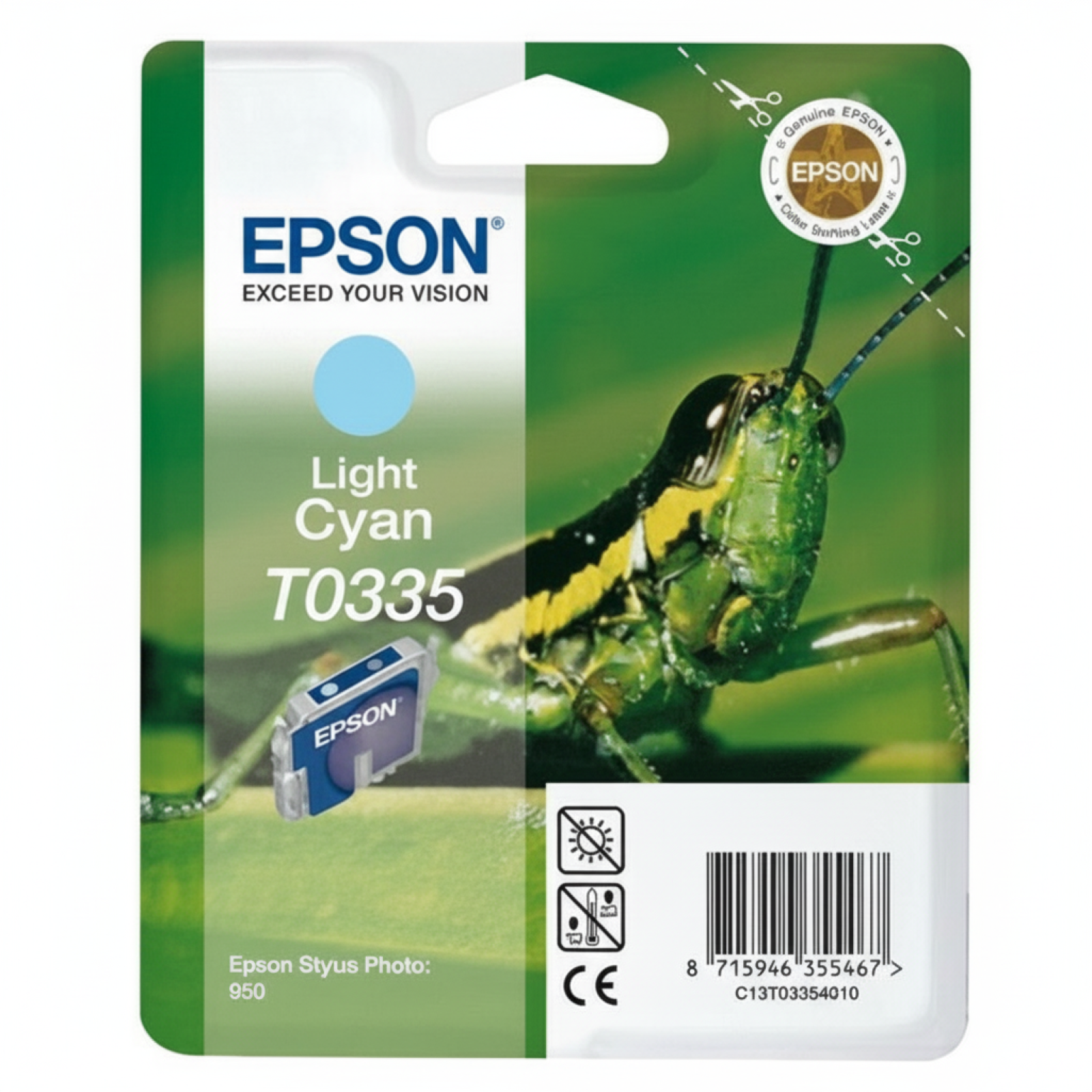Tusz Oryginalny Epson T0335 (C13T03354010) (Jasny błękitny)