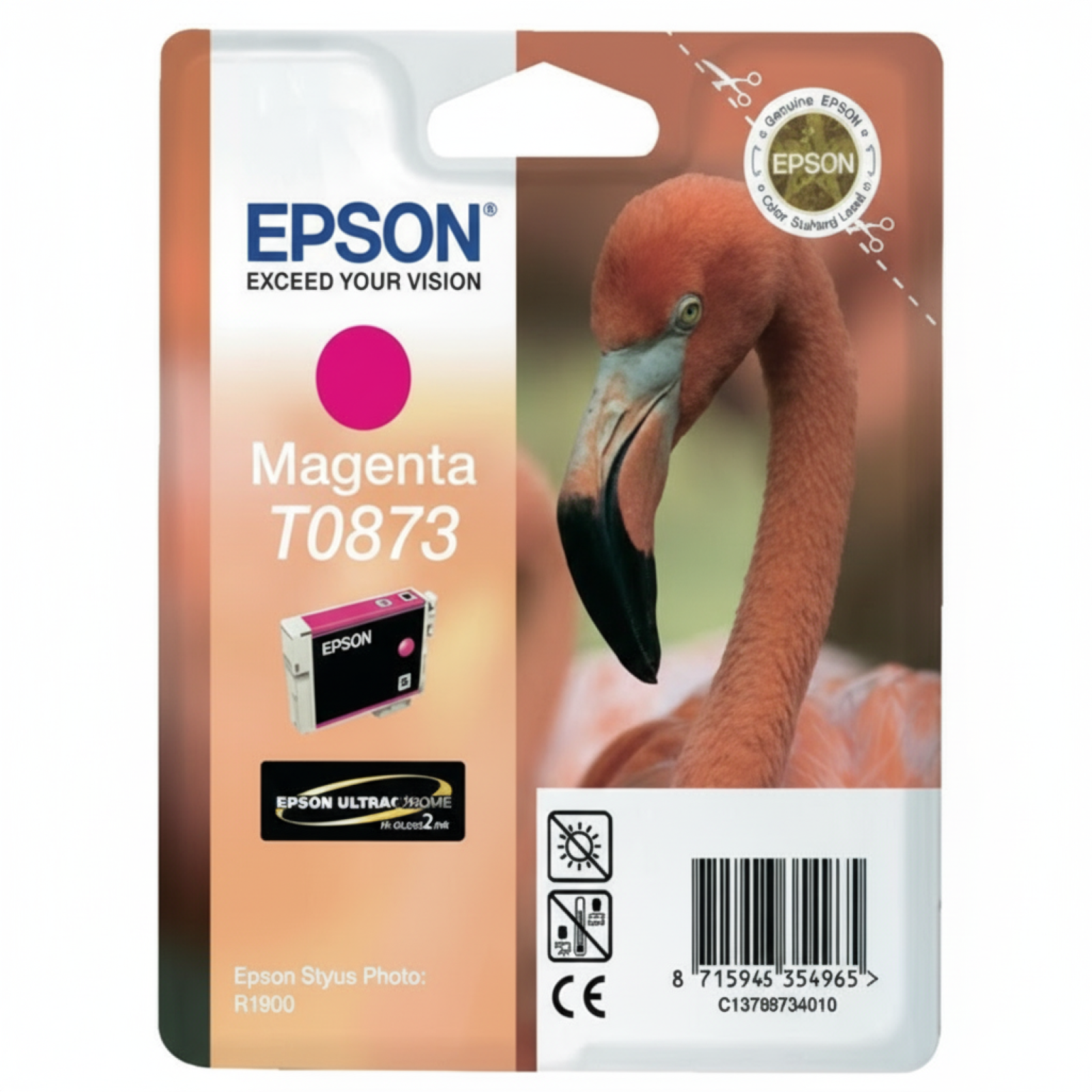 Tusz Oryginalny Epson T0873 (C13T08734010) (Purpurowy)