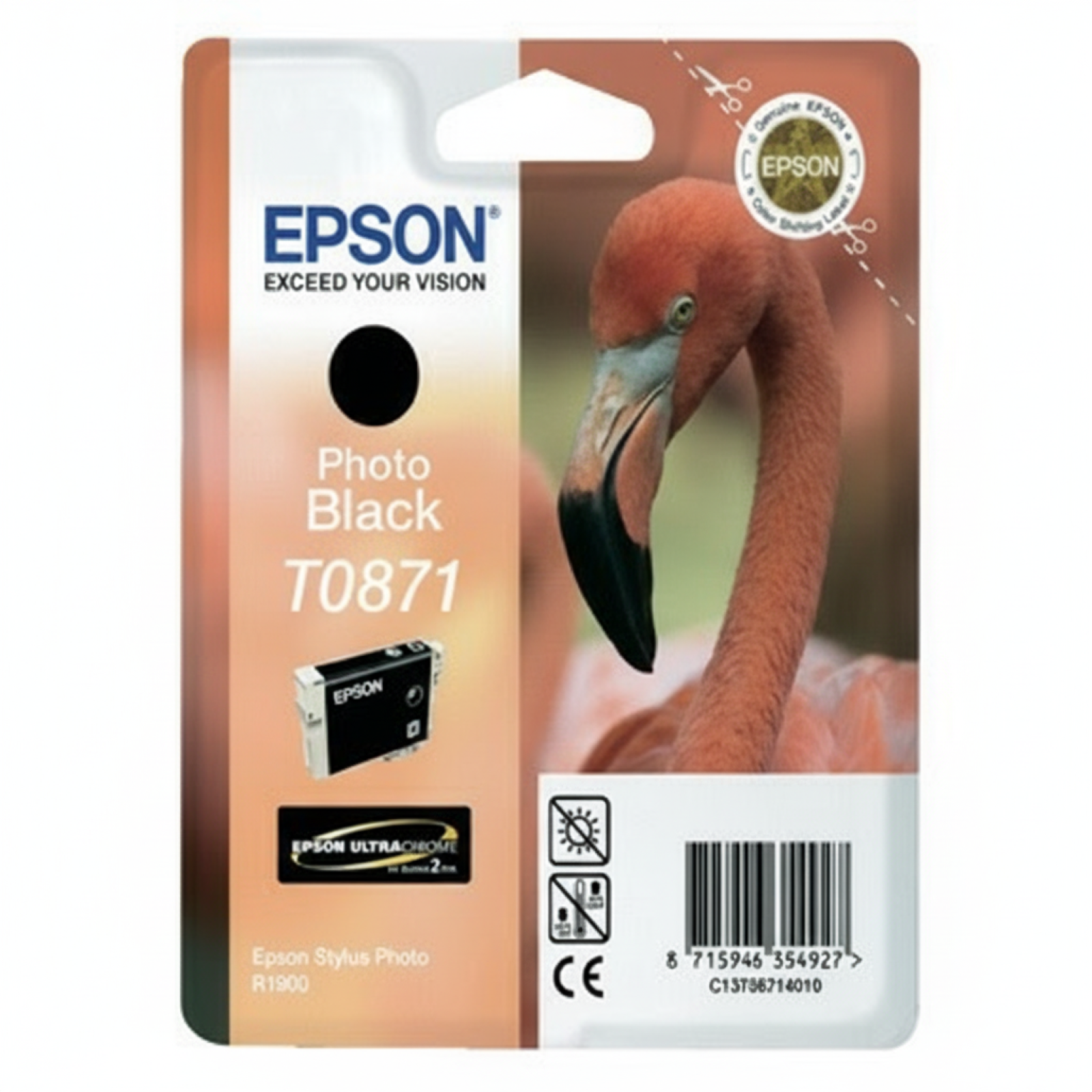 Tusz Oryginalny Epson T0871 (C13T08714010) (Czarny Foto)
