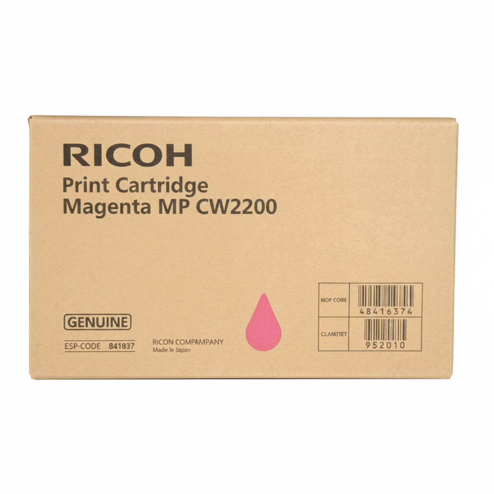 Tusz Oryginalny Ricoh CW2220 (841637, 841641) (Purpurowy)
