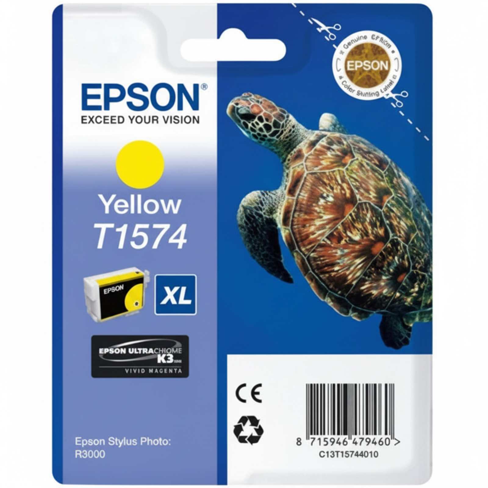 Tusz Oryginalny Epson T1574 (C13T15744010) (Żółty)