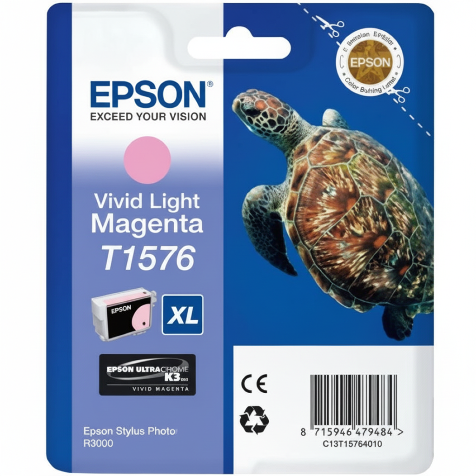 Tusz Oryginalny Epson T1576 (C13T15764010) (Jasny purpurowy)