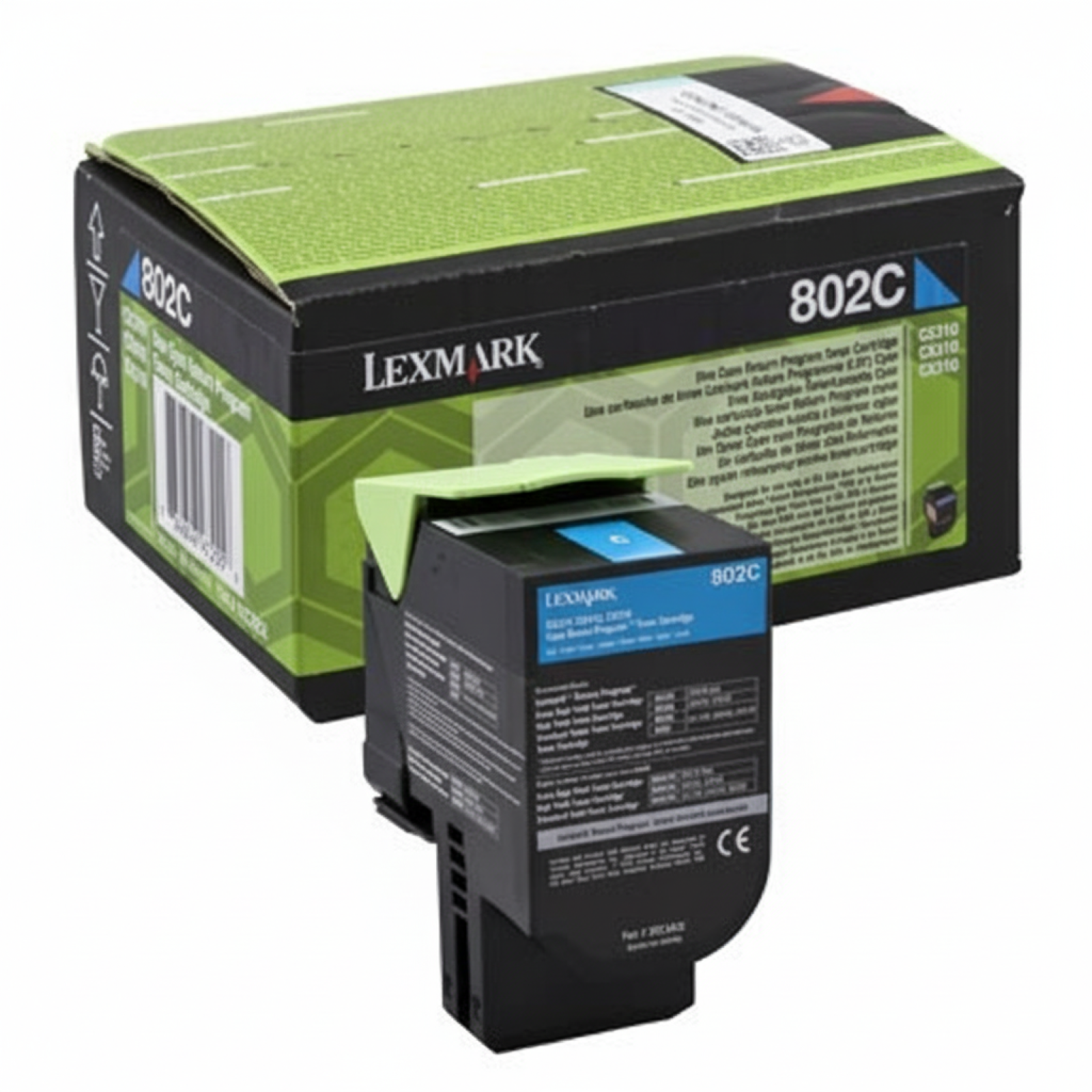 Toner Oryginalny Lexmark 802SC (80C2SC0) (Błękitny)