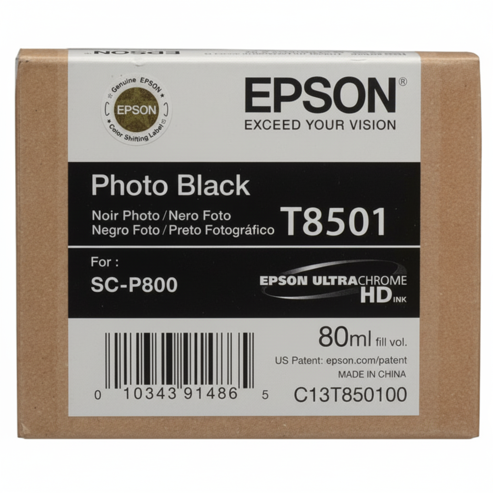 Tusz Oryginalny Epson T8501 (C13T850100) (Czarny Foto)