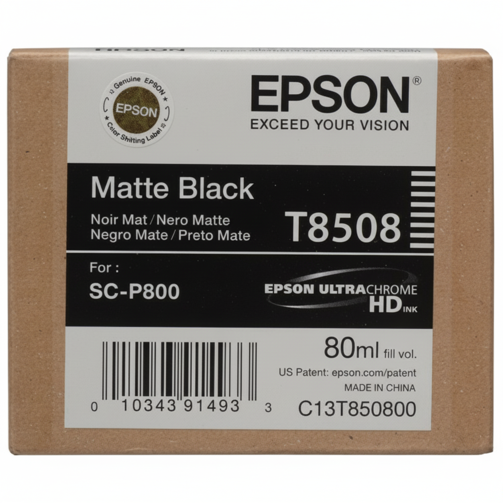 Tusz Oryginalny Epson T8508 (C13T850800) (Czarny matowy)