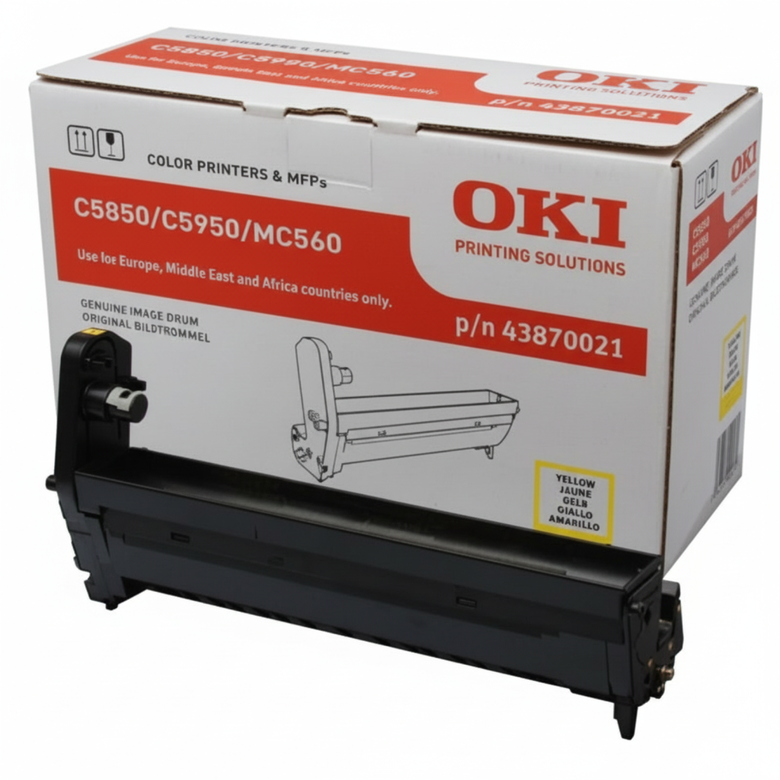 Bęben Oryginalny Oki C5850 5950 (43870021) (Żółty)