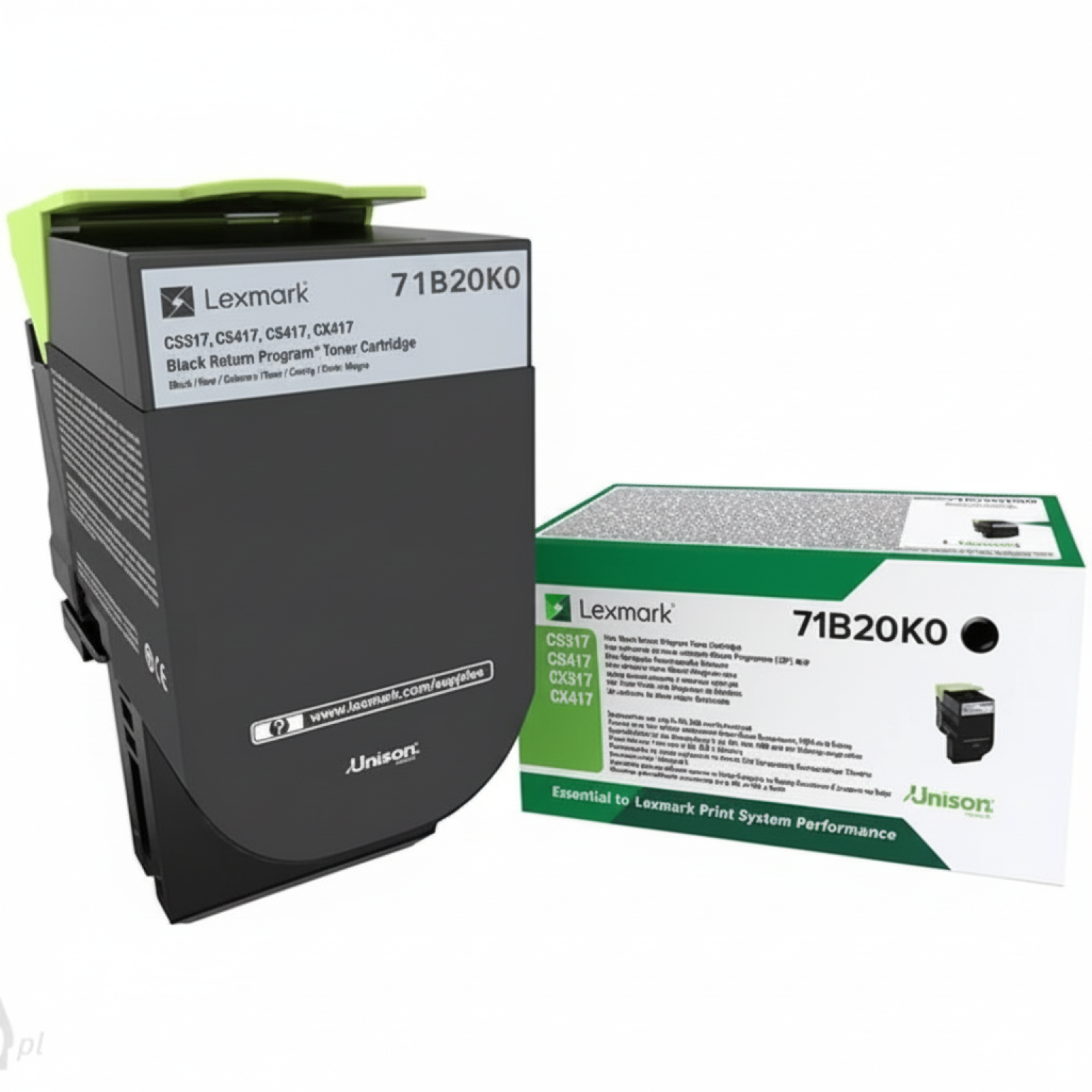 Toner Oryginalny Lexmark 71B (71B20K0) (Czarny)