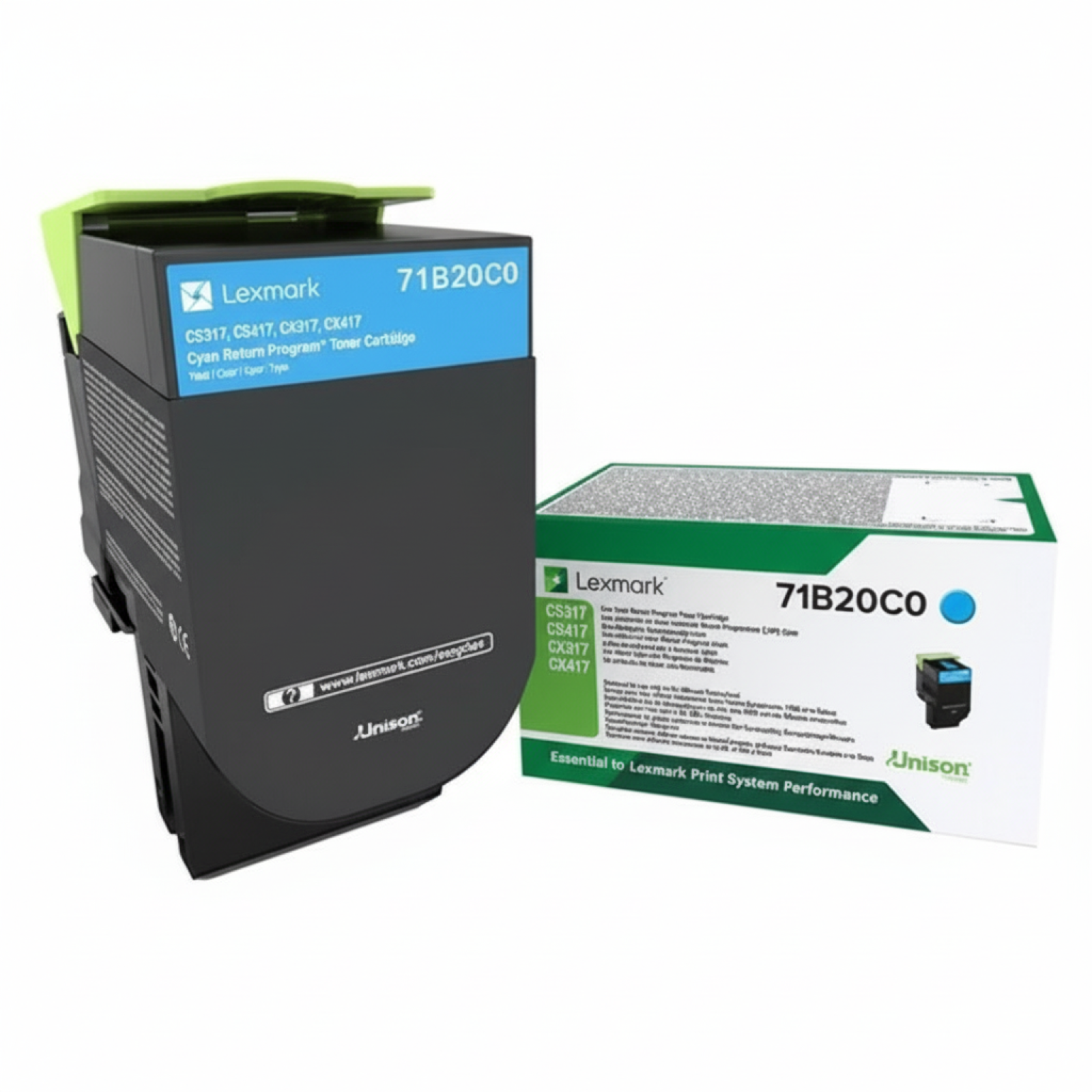 Toner Oryginalny Lexmark 71B (71B20C0) (Błękitny)