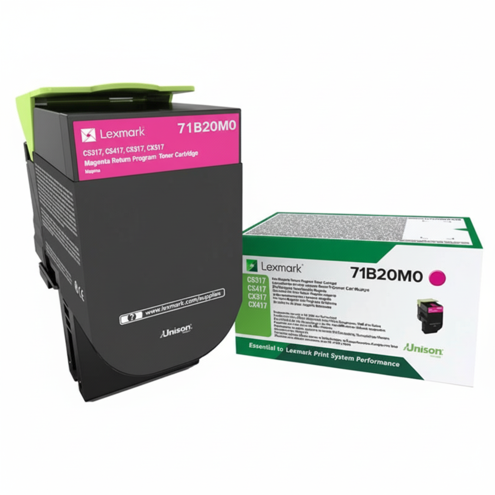 Toner Oryginalny Lexmark 71B (71B20M0) (Purpurowy)