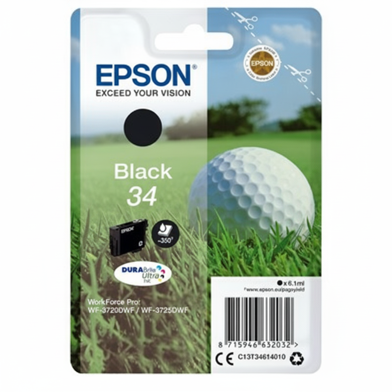 Tusz Oryginalny Epson 34 (C13T34614010) (Czarny)