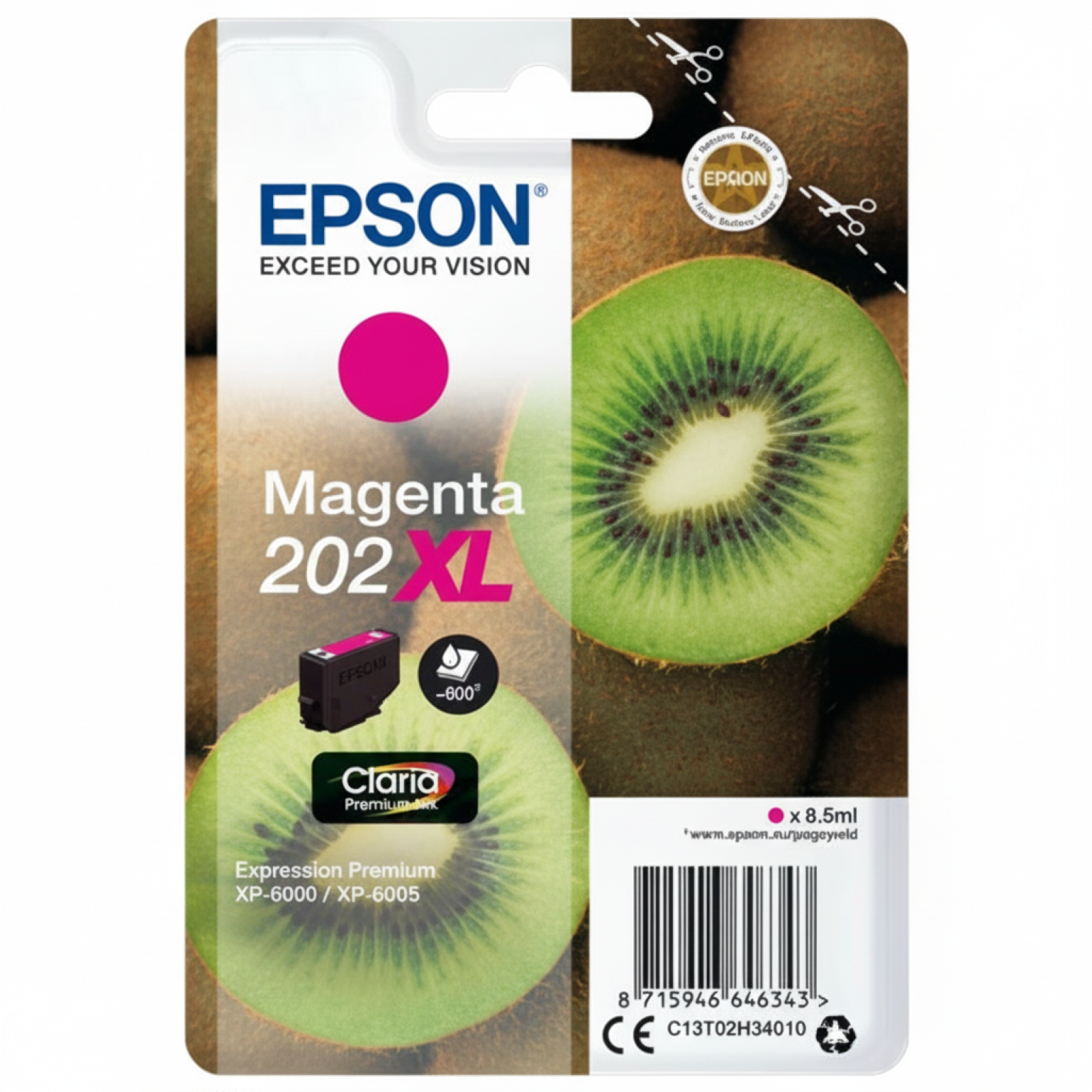 Tusz Oryginalny Epson 202 XL (C13T02H34010) (Purpurowy)
