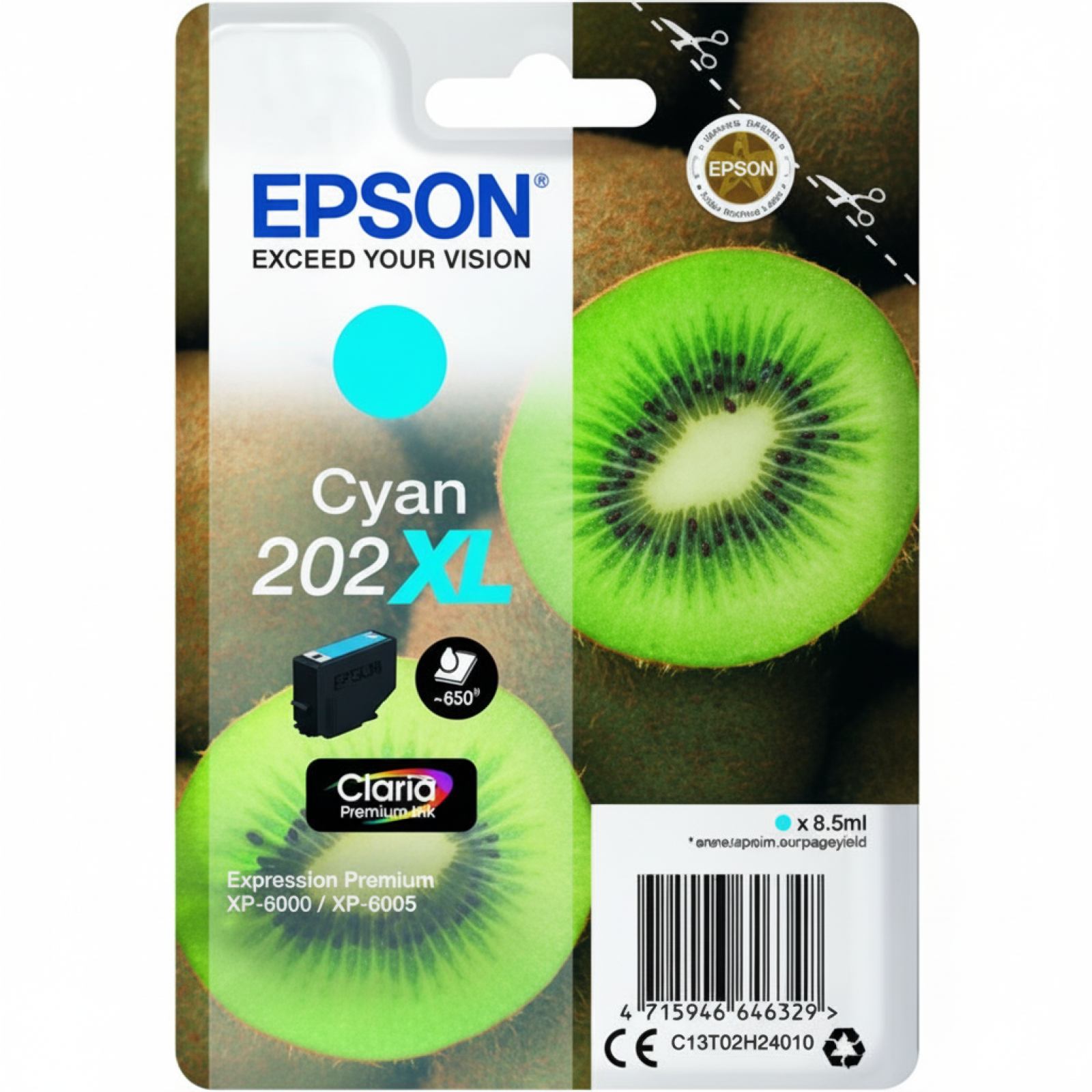 Tusz Oryginalny Epson 202 XL (C13T02H24010) (Błękitny)