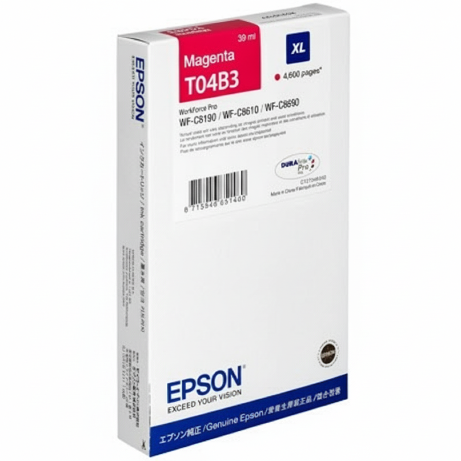 Tusz Oryginalny Epson T04B3 XL (C13T04B340) (Purpurowy)