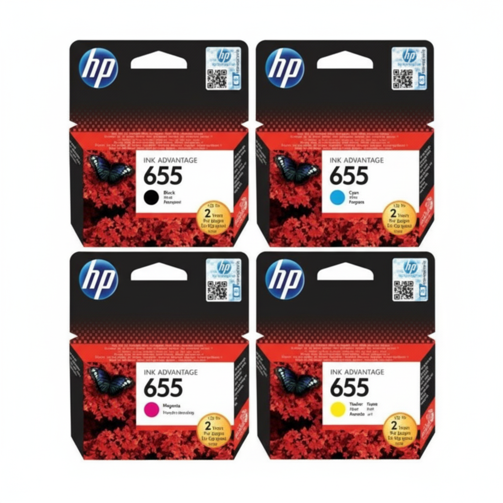 Tusze Oryginalne HP 655 (CZ112A, CZ111A, CZ110A, CZ109A) (komplet)
