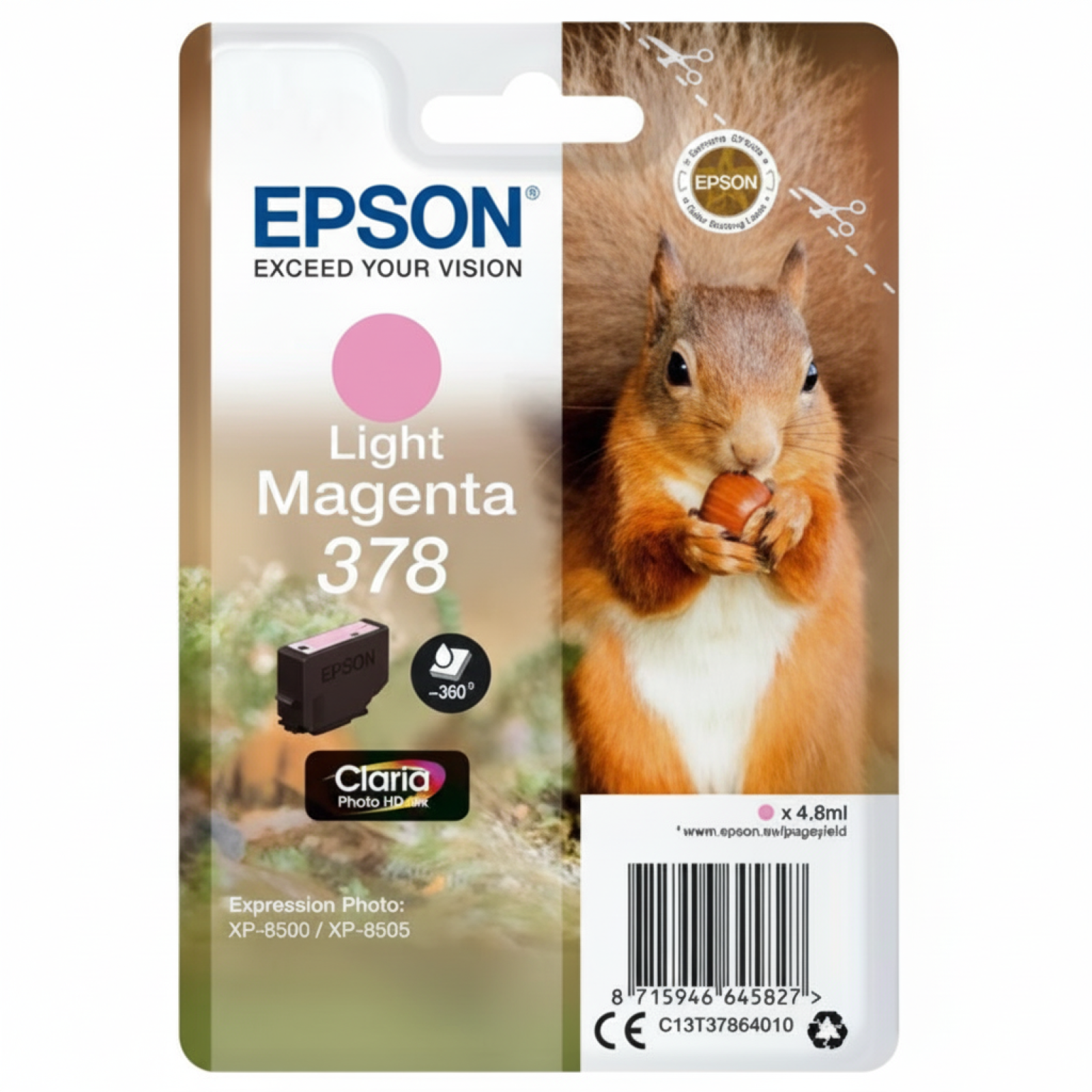 Tusz Oryginalny Epson 378 (C13T37864010) (Jasny purpurowy)