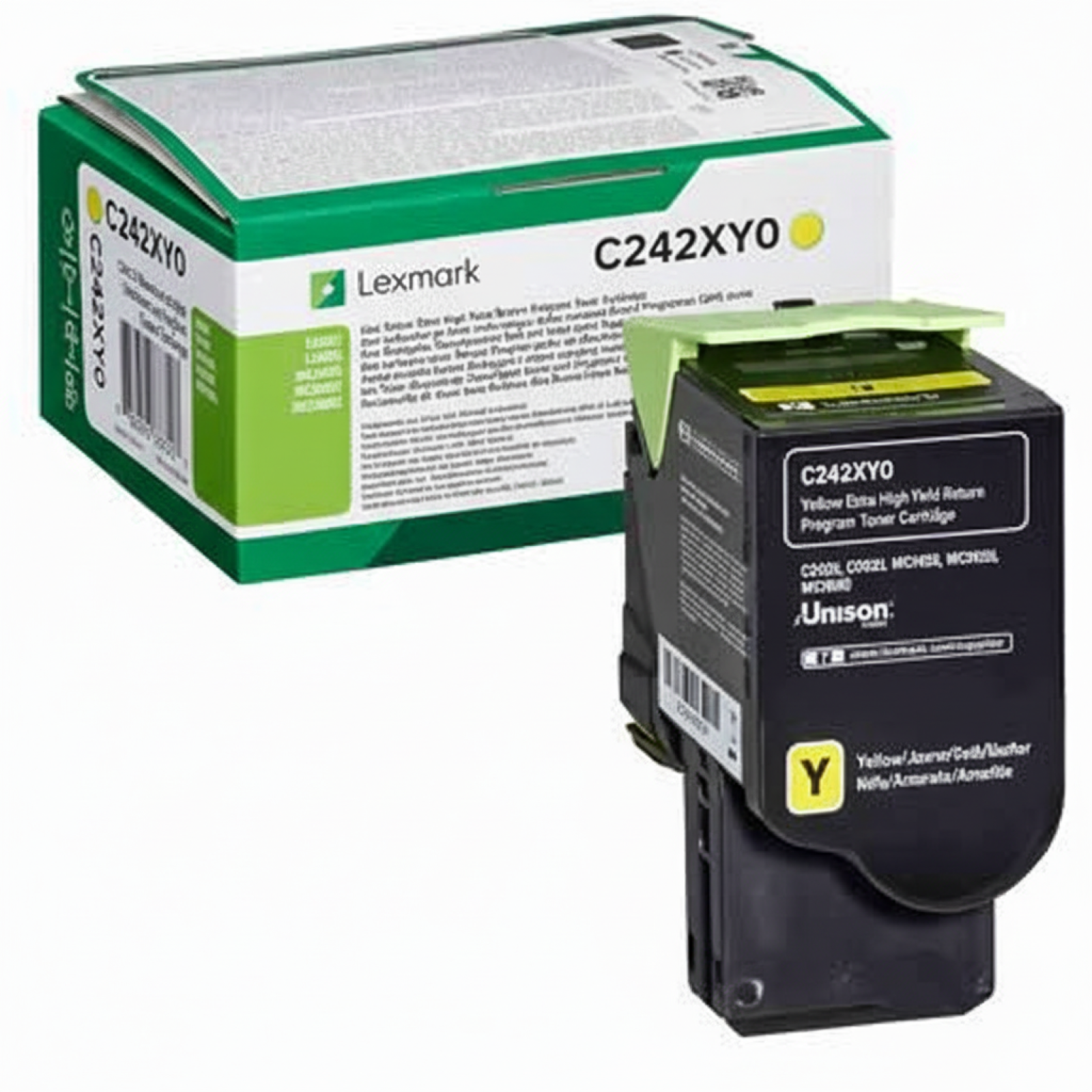 Toner Oryginalny Lexmark C242 (C242XY0) (Żółty)