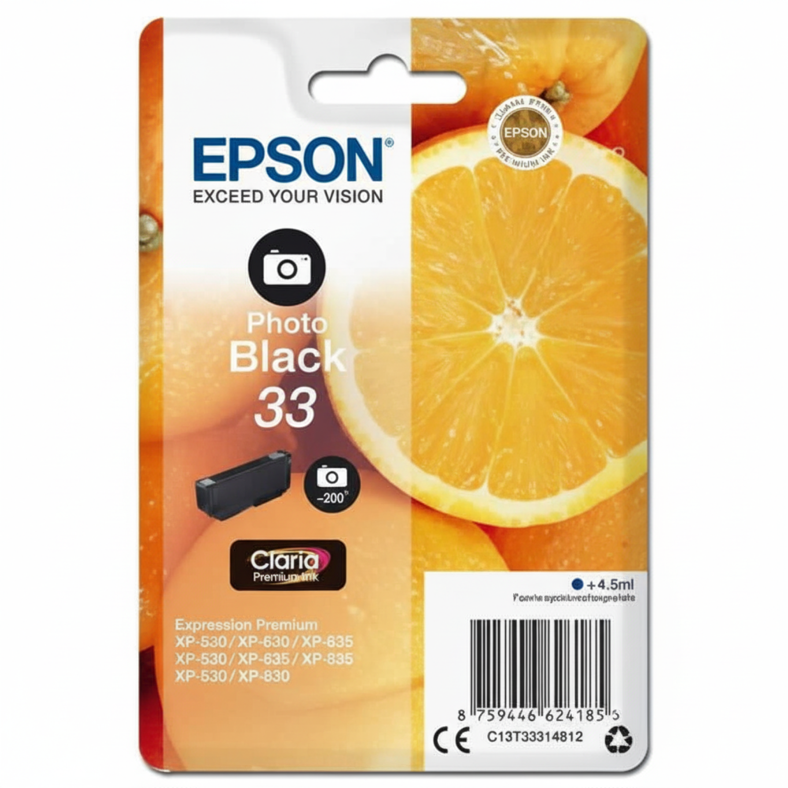 Tusz Oryginalny Epson T3341 (C13T33414012) (Czarny Foto)