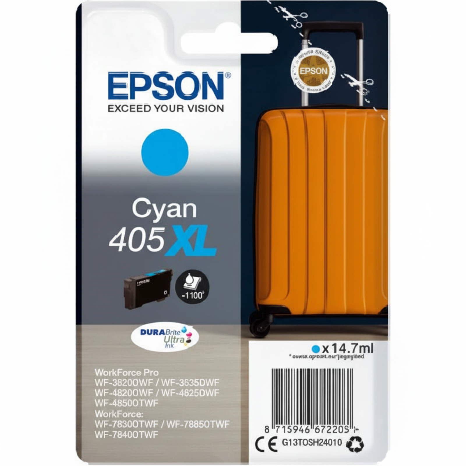 Tusz Oryginalny Epson 405 XL (C13T05H24010) (Błękitny)