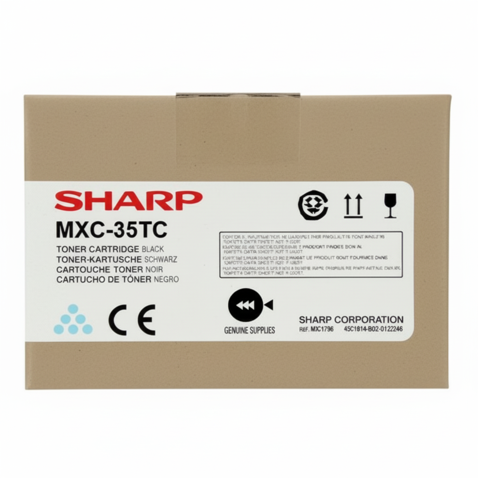 Toner Oryginalny Sharp MX-C35TC (MXC35TC) (Błękitny)